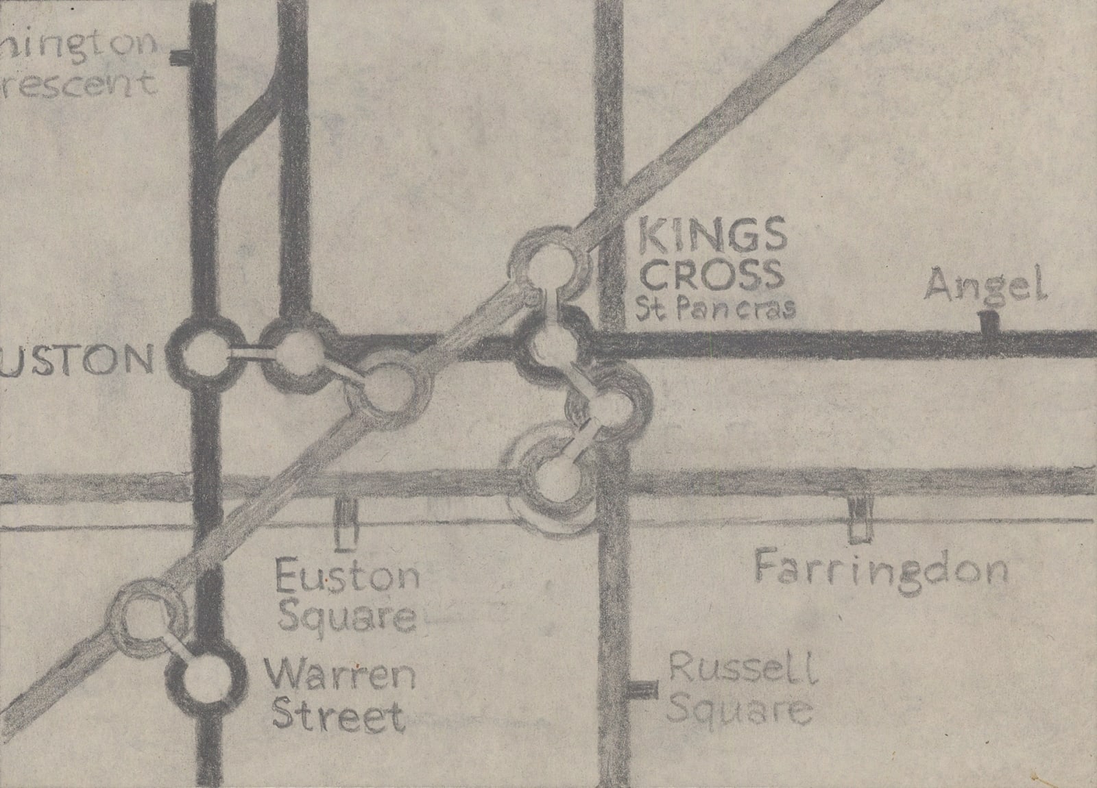 Harry Beck, Four Victoria Line Sketches, 1961 - 1964