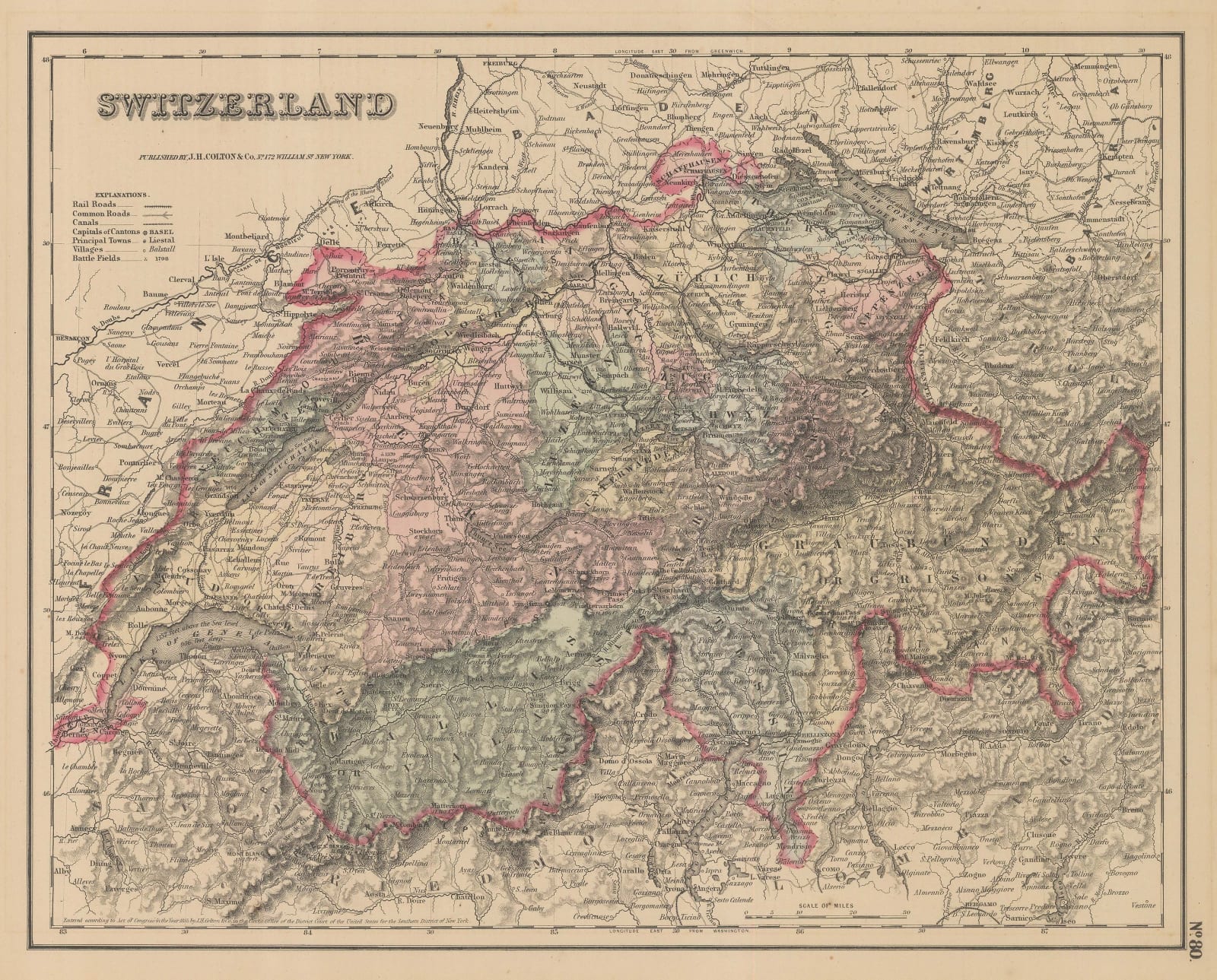 Joseph Hutchins Colton, Switzerland, 1855