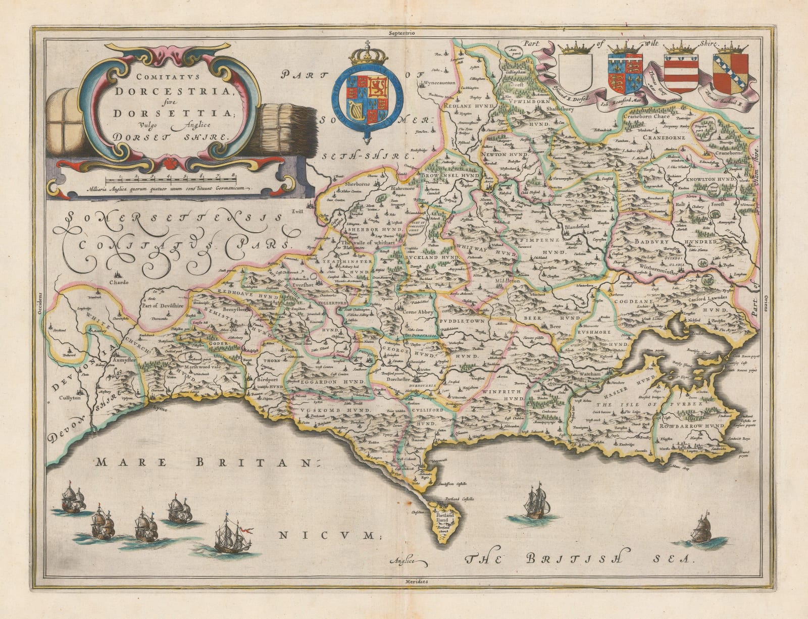 Willem & Jan Blaeu, Dorset, 1650 (c.)