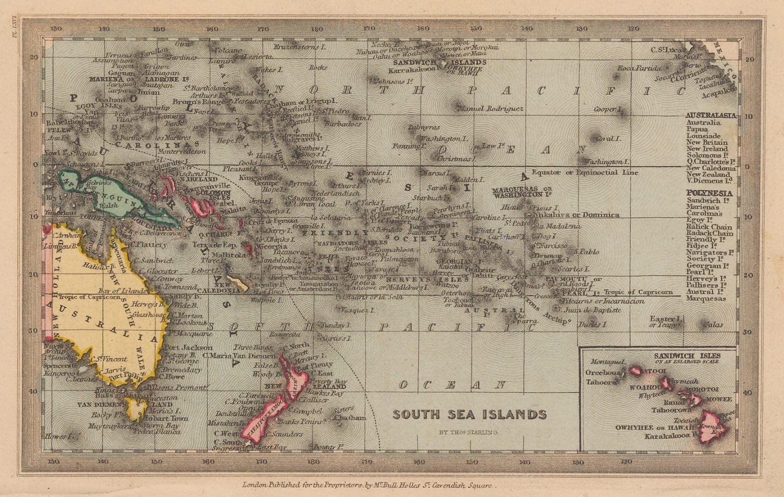 Thomas Starling, Islands of the South Pacific, 1830 c.