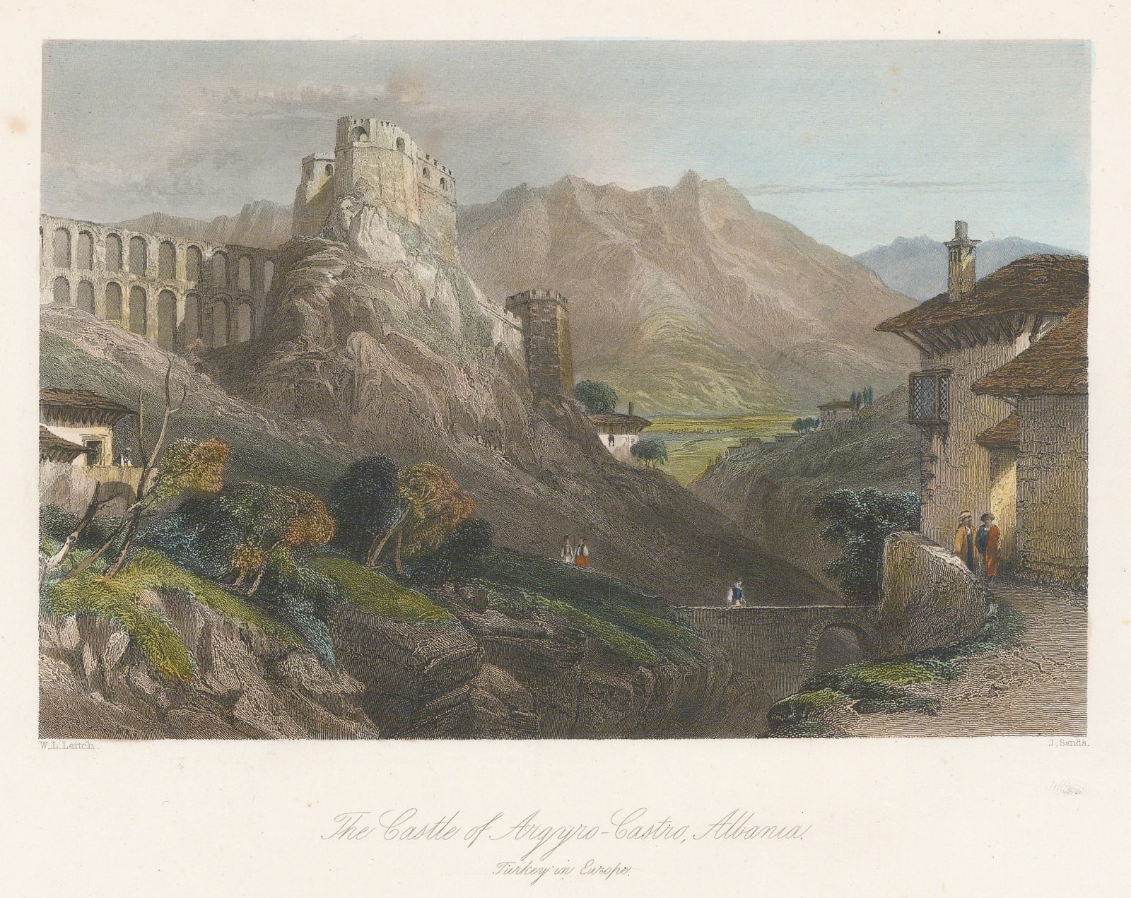 William Bartlett, Albania - Castle of Argyro Castro (Gjirokaster Fortress), 1838