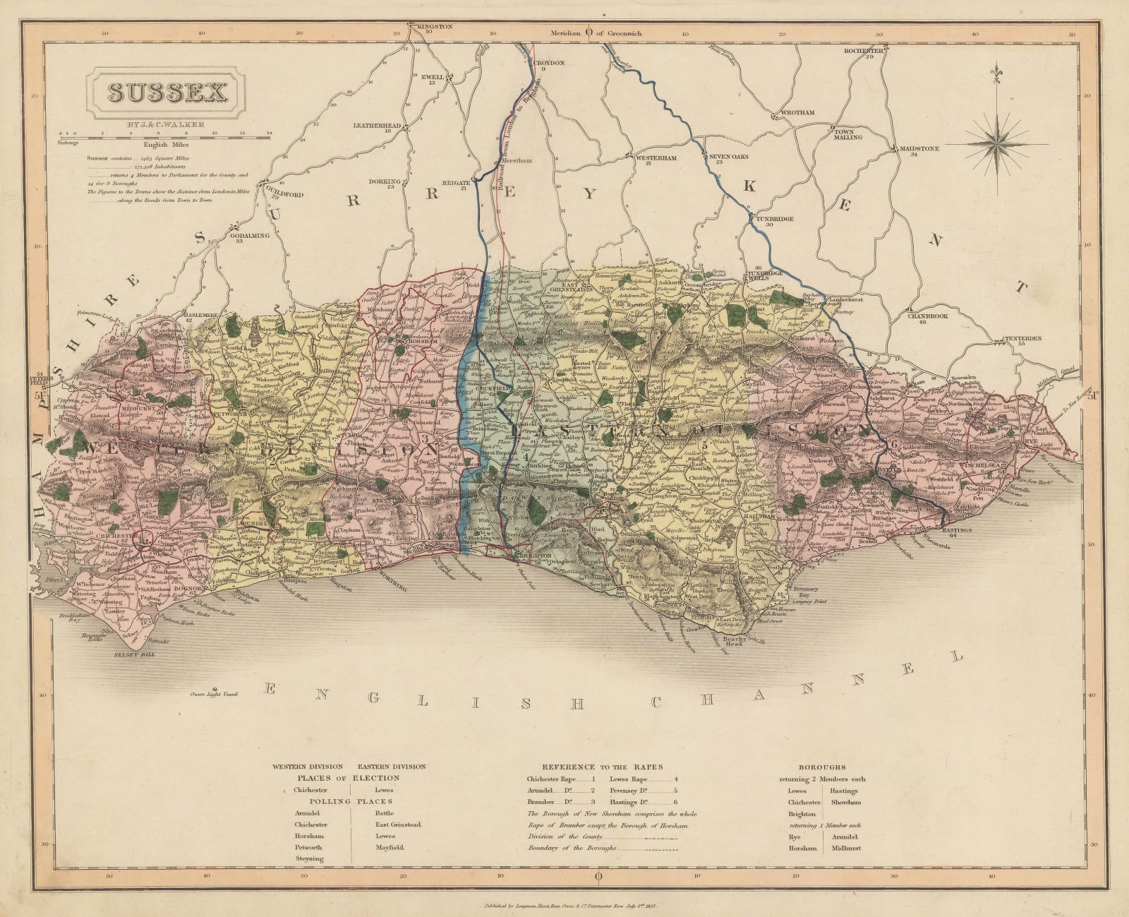 J. & C. Walker, Sussex, 1837