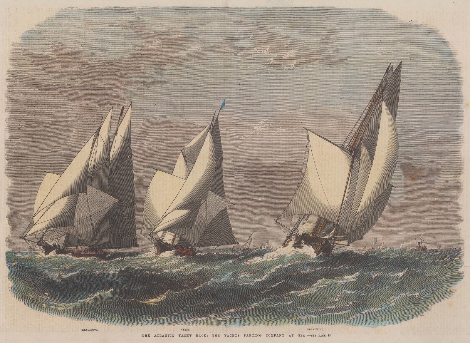 Illustrated London News (ILN) Sailing Atlantic Yacht Race 1867
