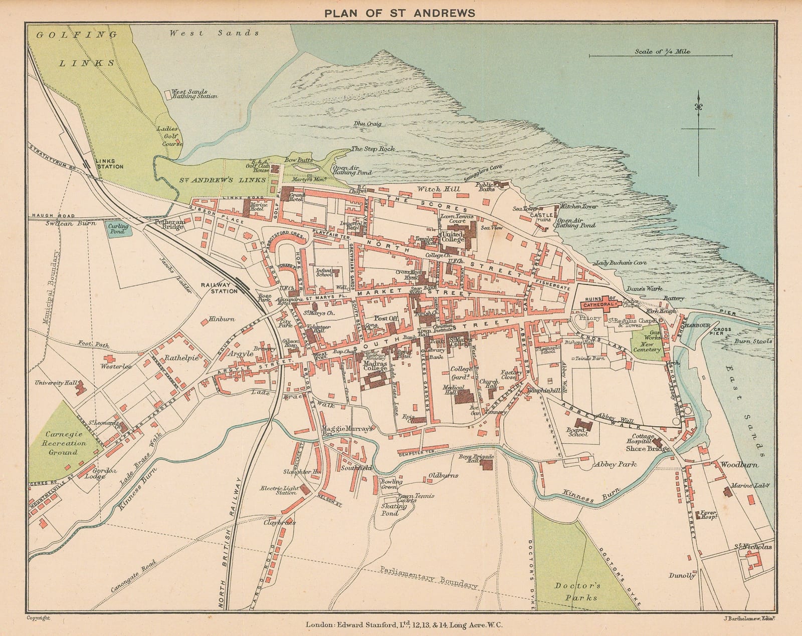 Edward Stanford, St Andrews, 1913