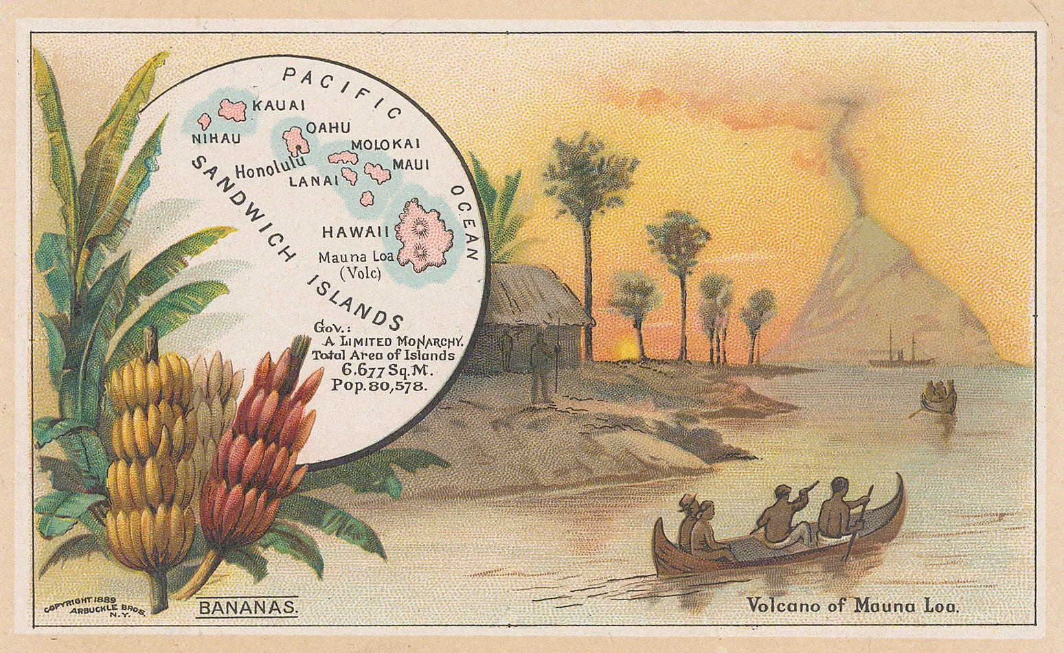 Arbuckle Brothers Company, Hawaii, 1889