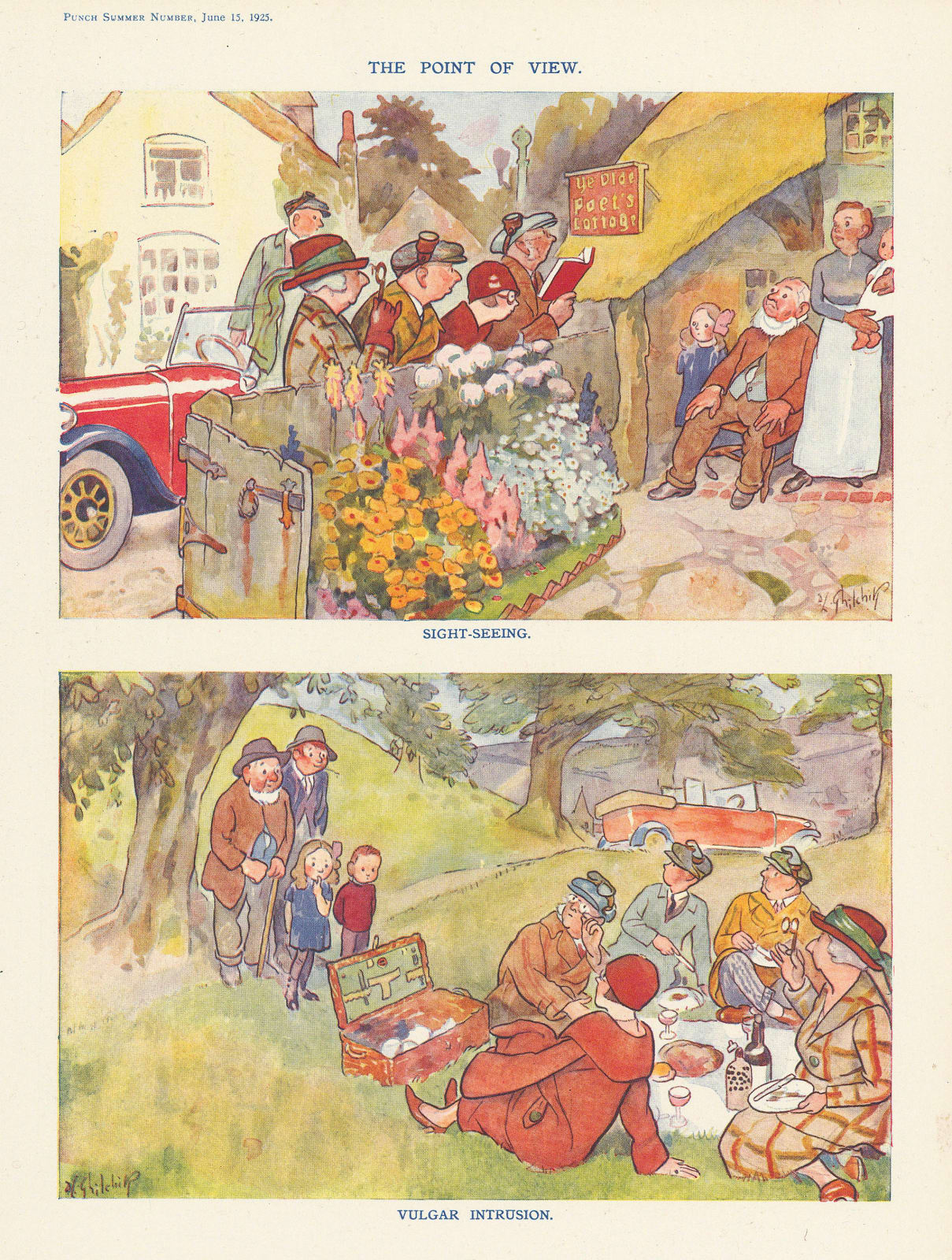 Punch, Cartoon - The Point of View, 1925