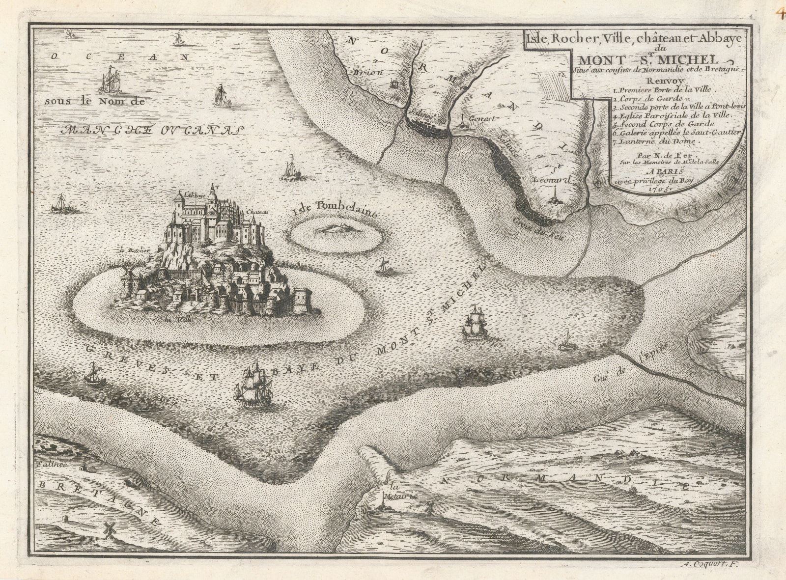 Nicolas de Fer, Mont-Saint-Michel, 1705