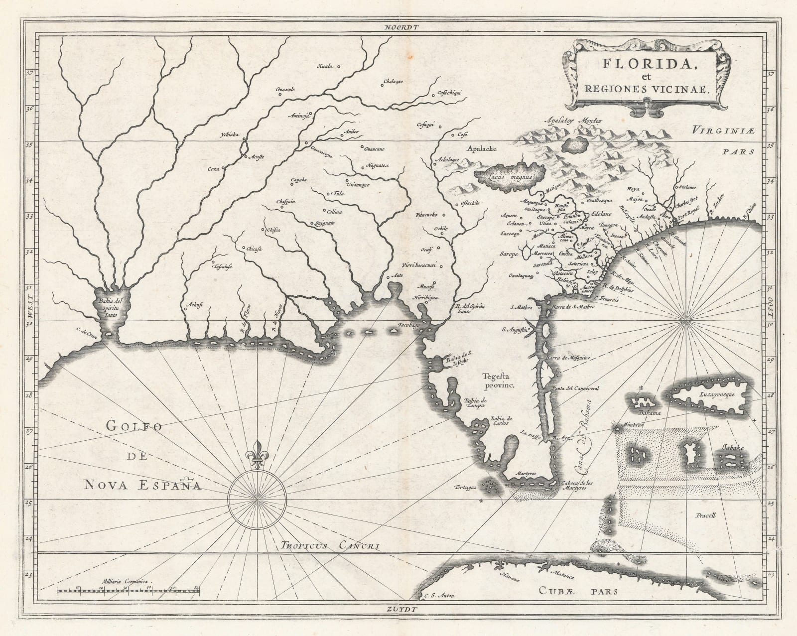 Johannes [Jan] de Laet, Florida and the Southeast, 1630
