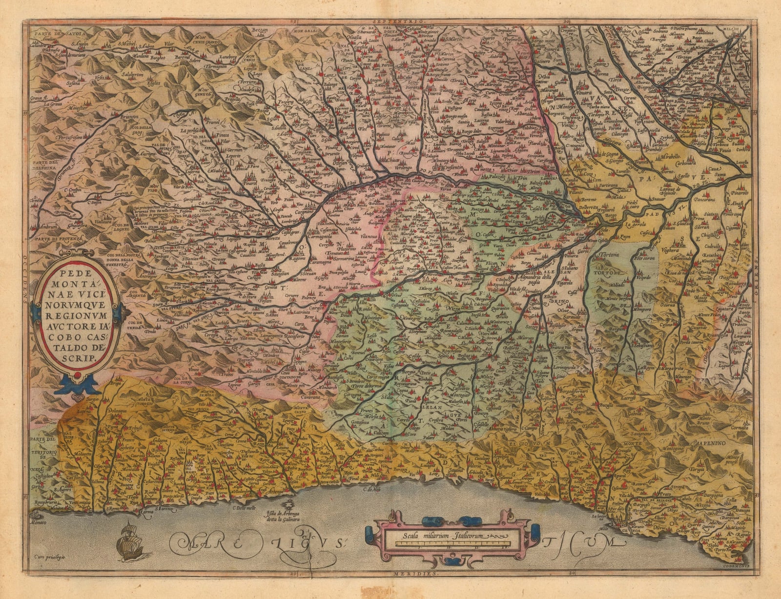 Abraham Ortelius, Piedmont, 1592