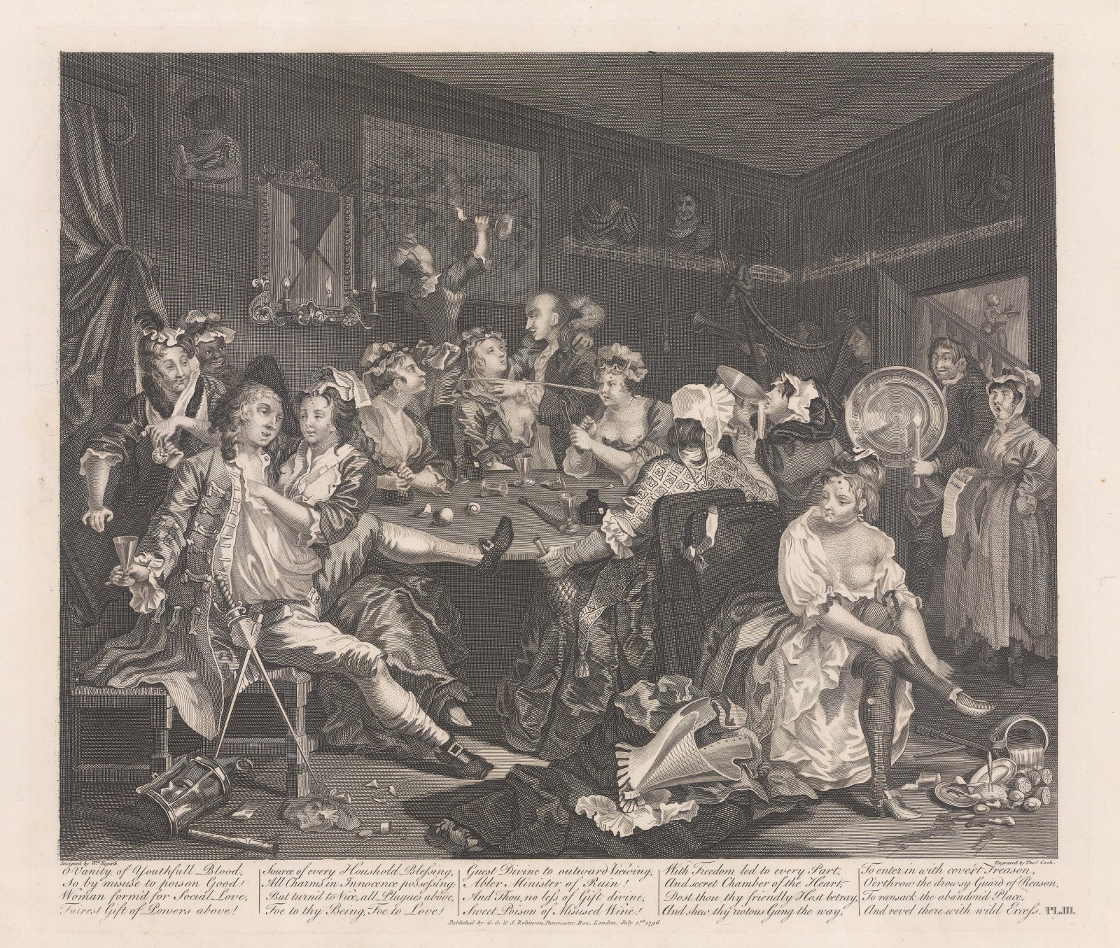 William Hogarth, Hogarth - Rake's Progress, 1800 c.