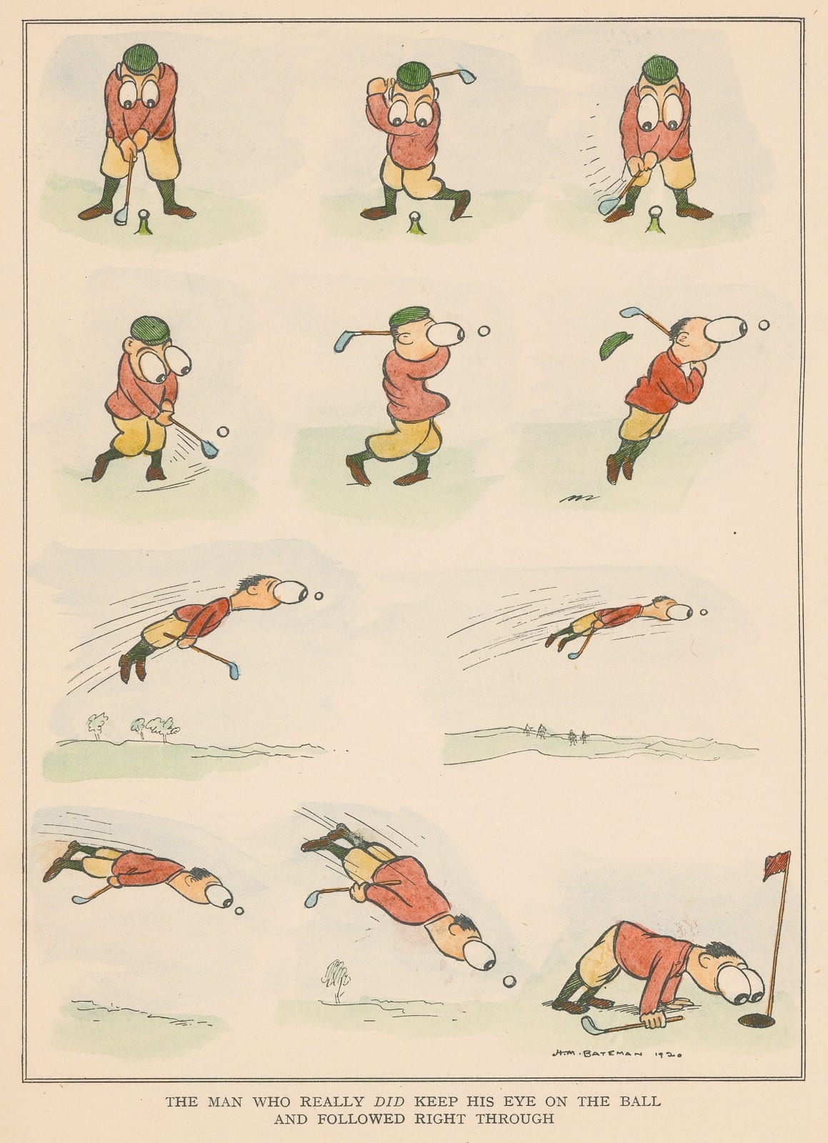 Henry Mayo Bateman, Golf - Cartoon, 1920