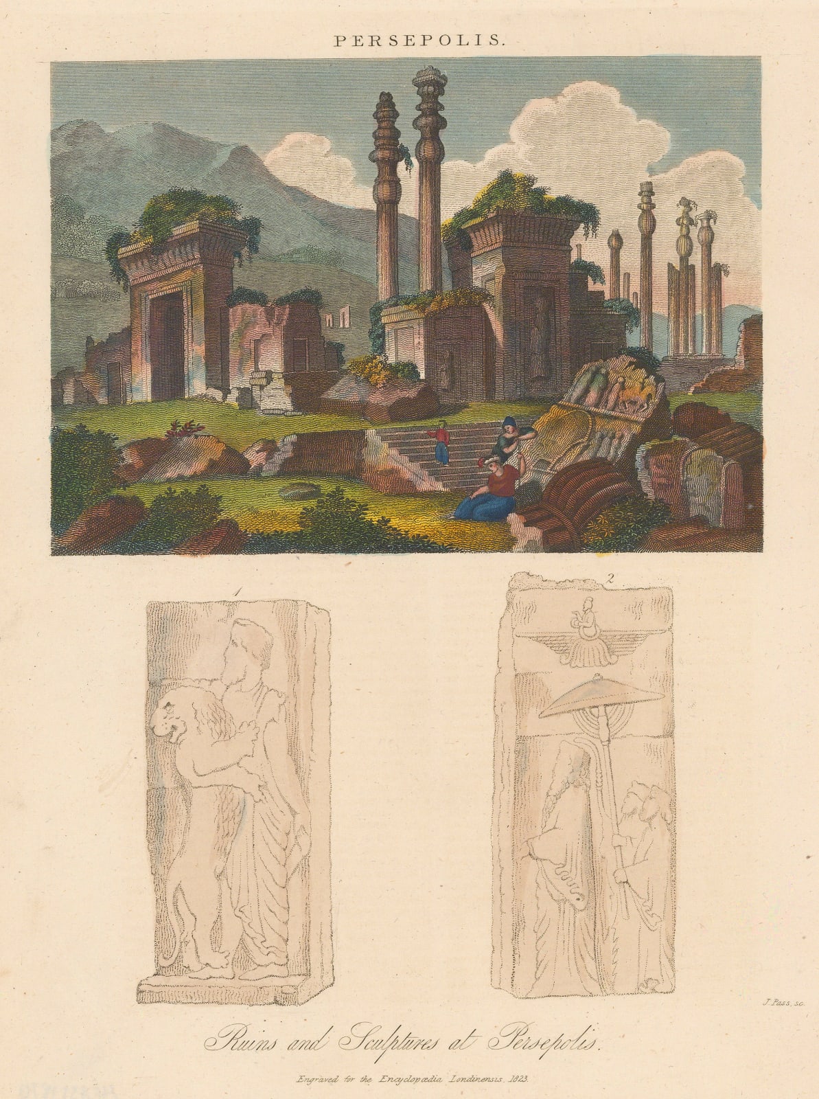 John Wilkes, Iran - Persepolis (Takht-e-Jamshid), 1823