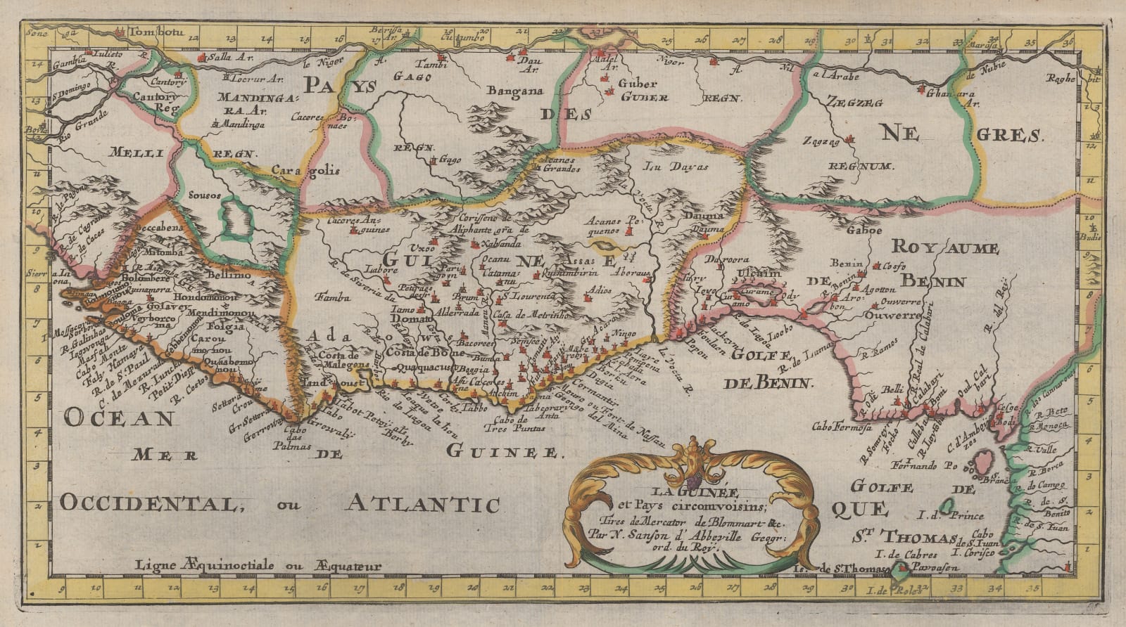 Nicolas & Guillaume Sanson, West Africa, 1692