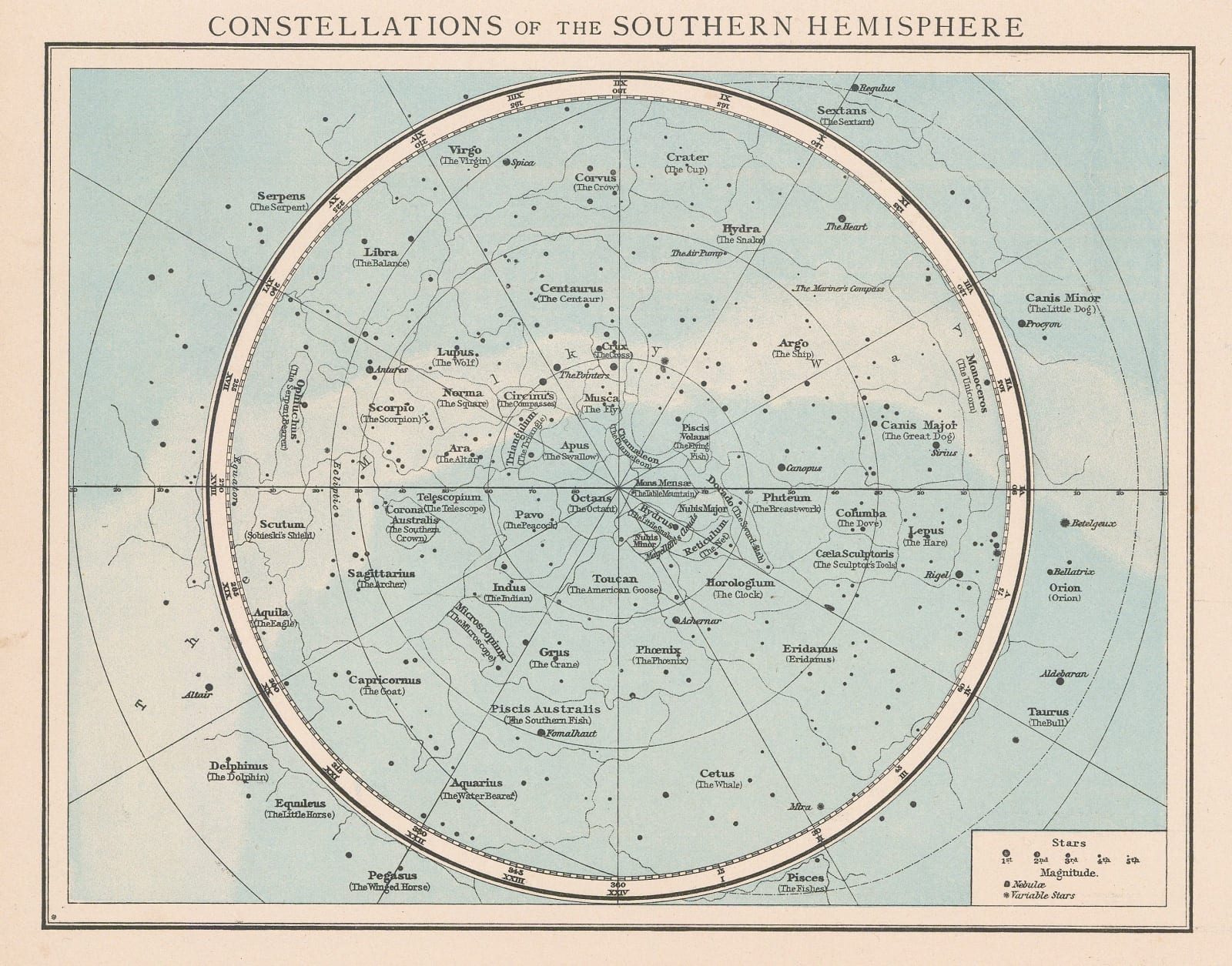 William Collins, Constellations of the Southern Hemisphere, 1895 c