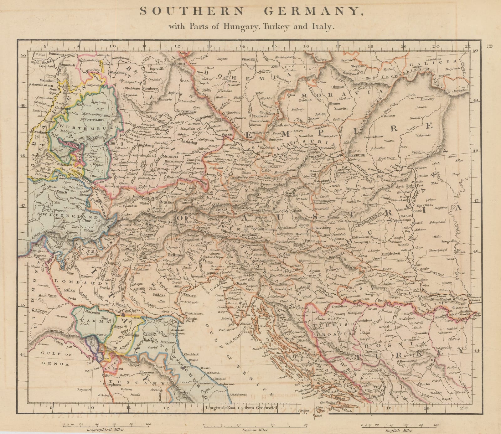 Samuel Arrowsmith, Austrian Empire, 1828