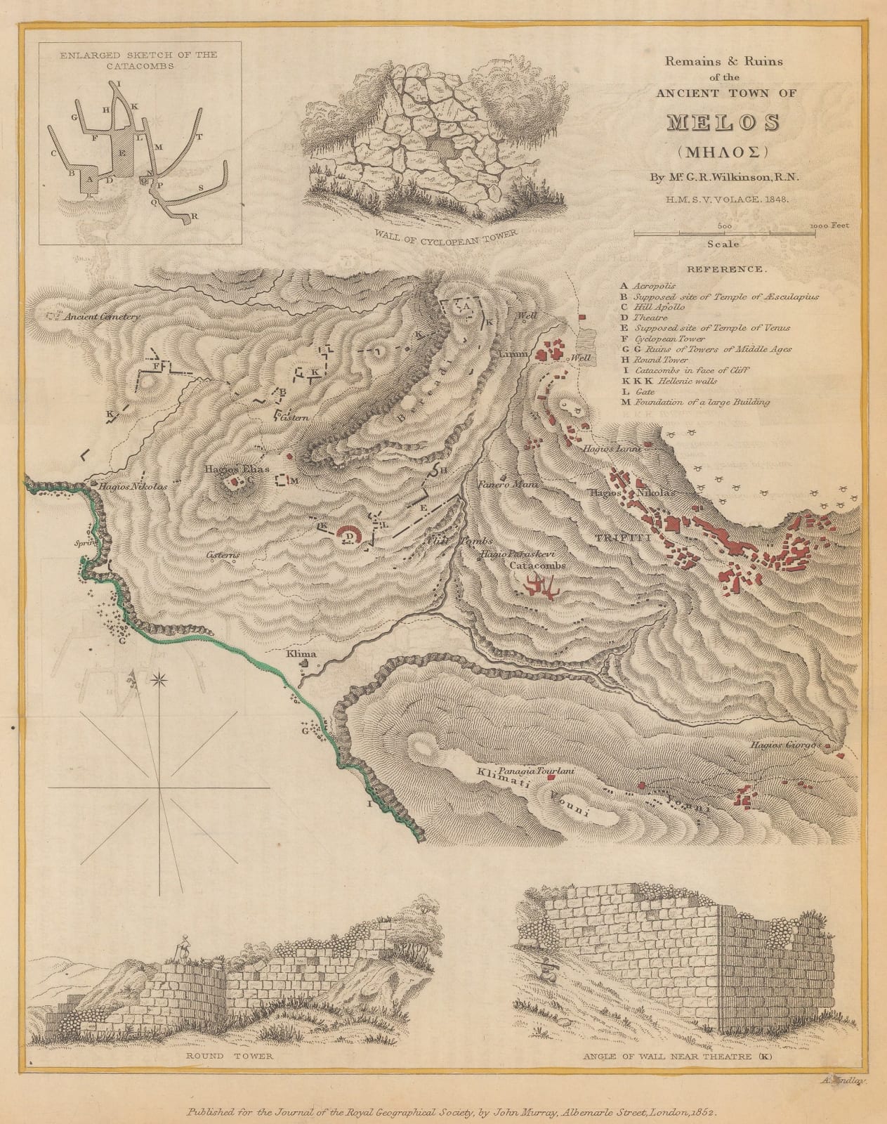 Royal Geographical Society (RGS), Ruins of Ancient Milos, 1852