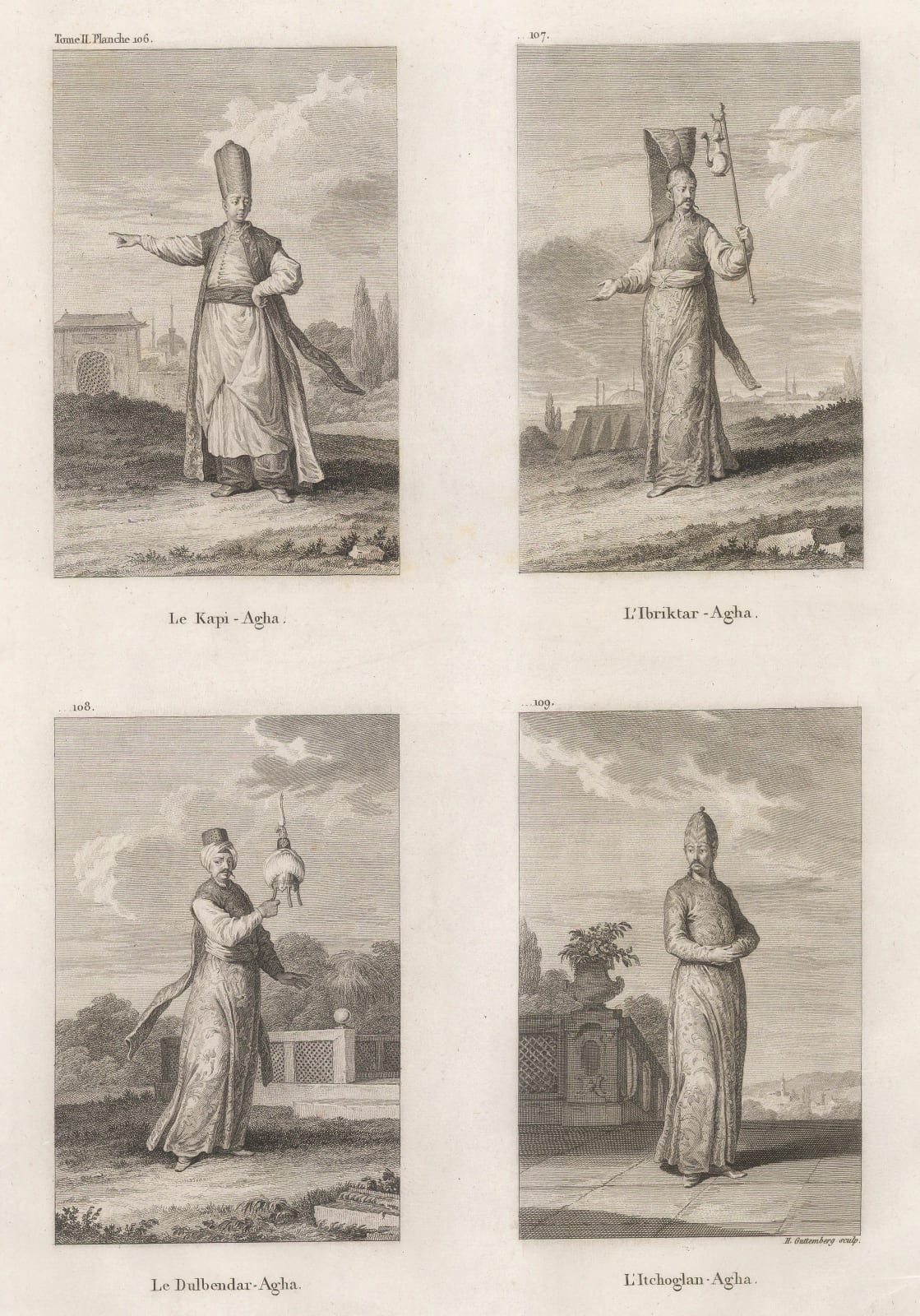 Count Marie-Gabriel de Choiseul-Gouffier, Turkey - Istanbul / Constantinople, Officers of the Court, 1782