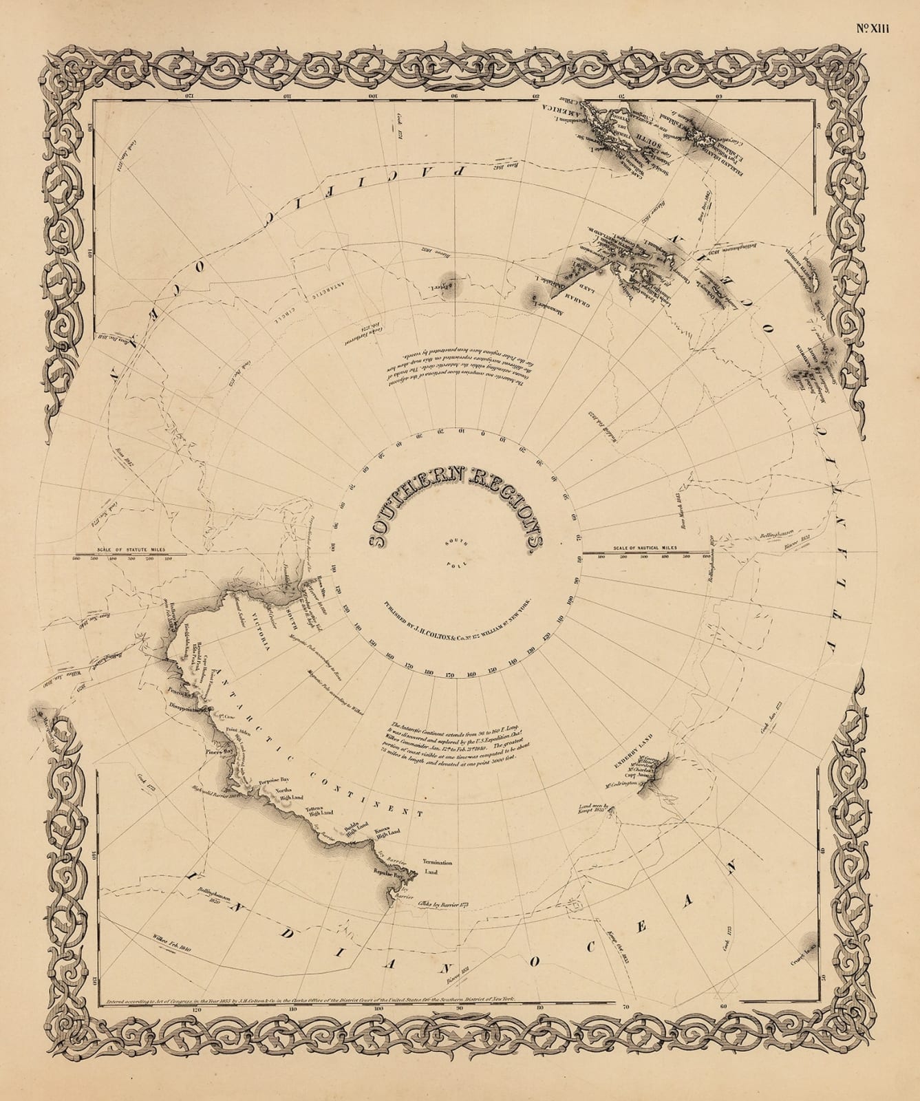 Joseph Hutchins Colton, Southern Regions, 1855