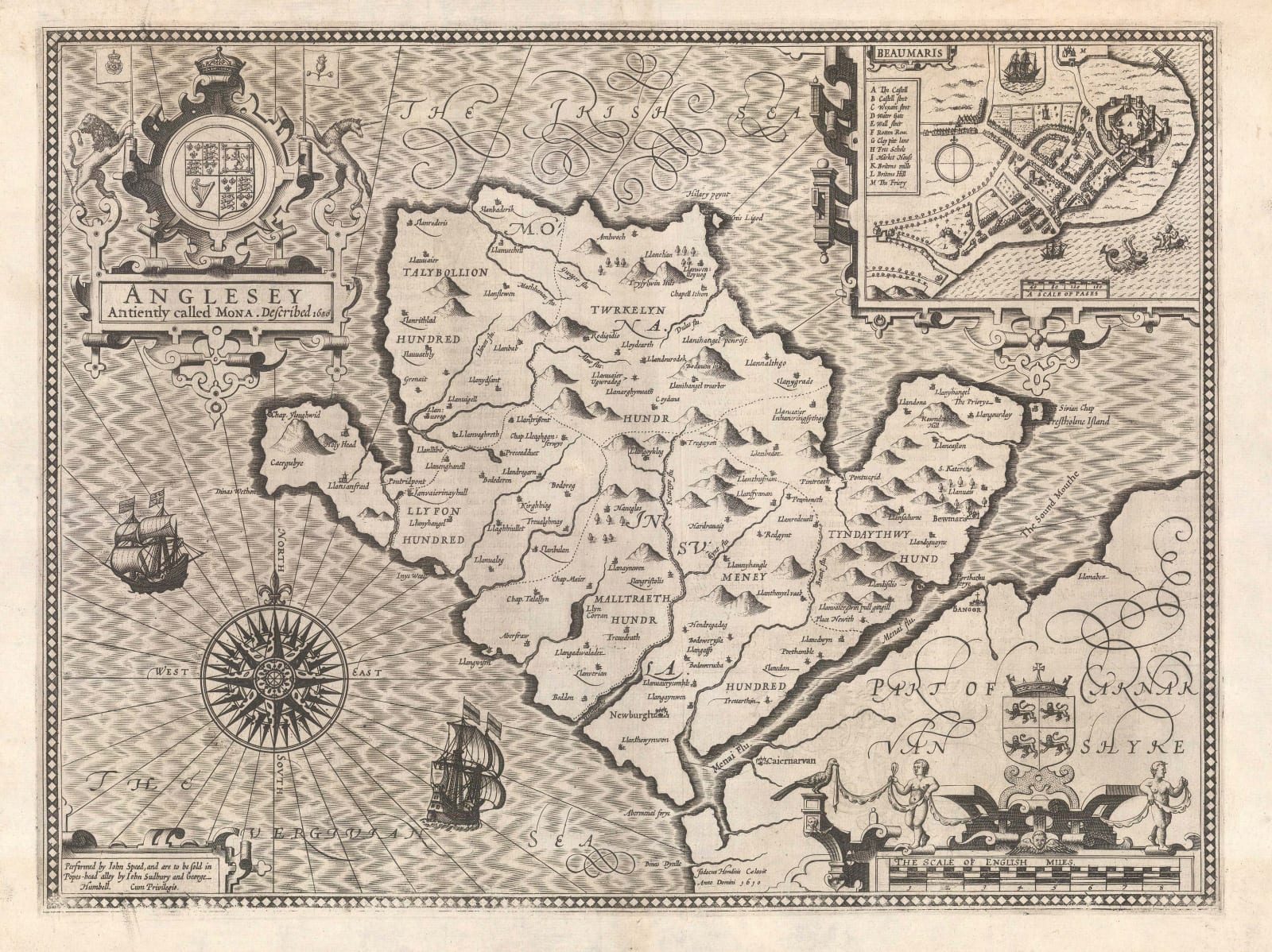 John Speed, Anglesey: Antiently called Mona, 1614