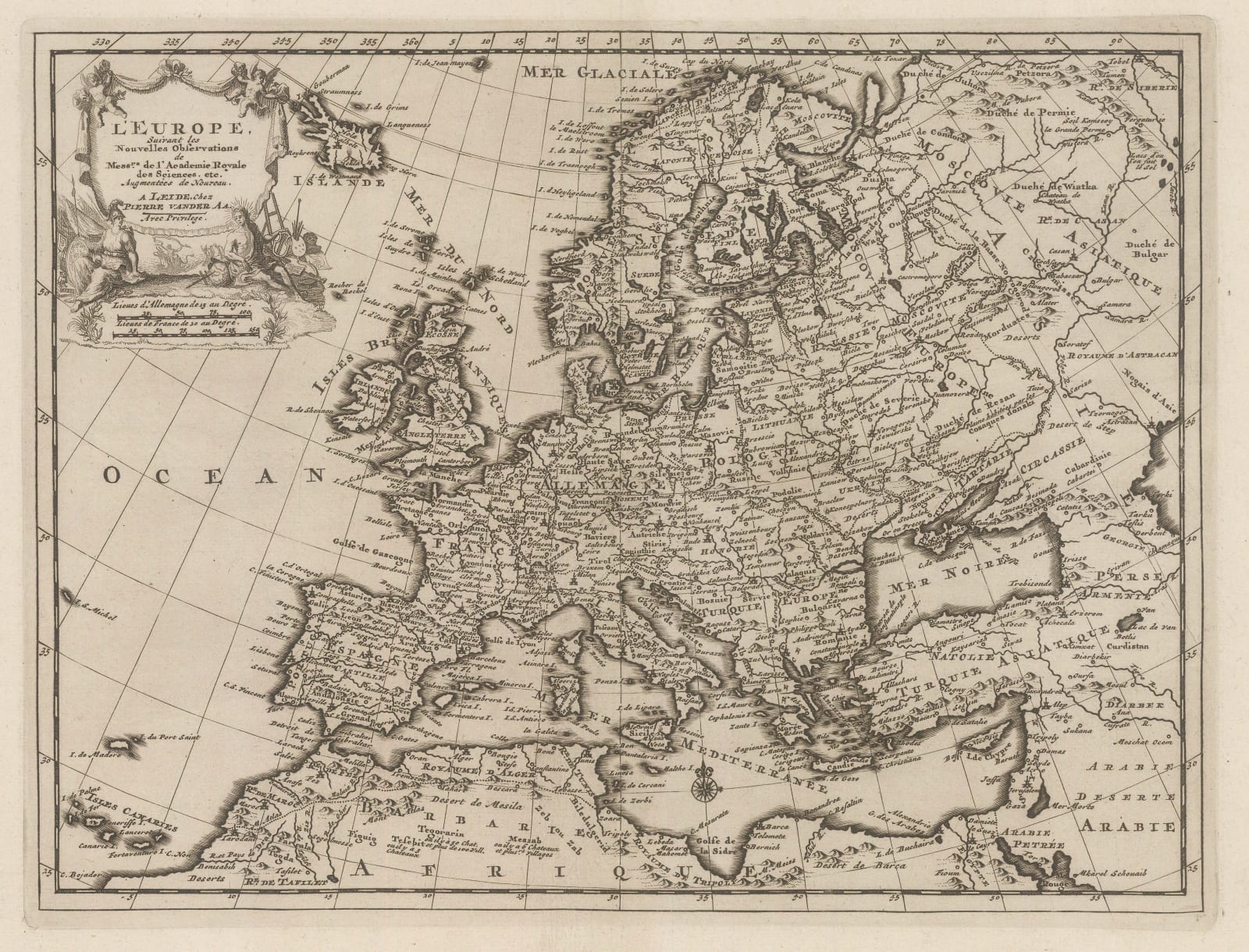 Pieter van der Aa, Europe, 1714