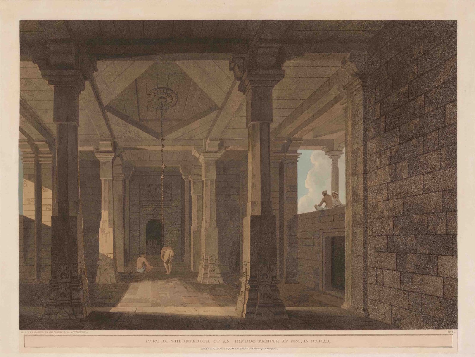 Thomas & William Daniell, India - Bihar, Umnga Surya Temple, 1800