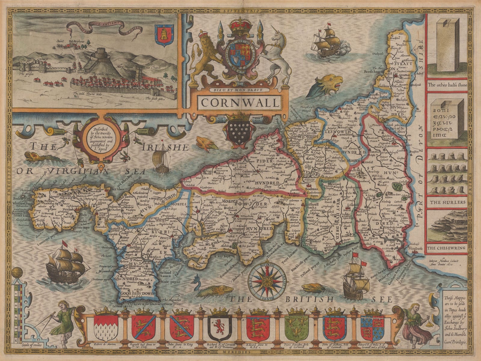 John Speed, Cornwall, 1627