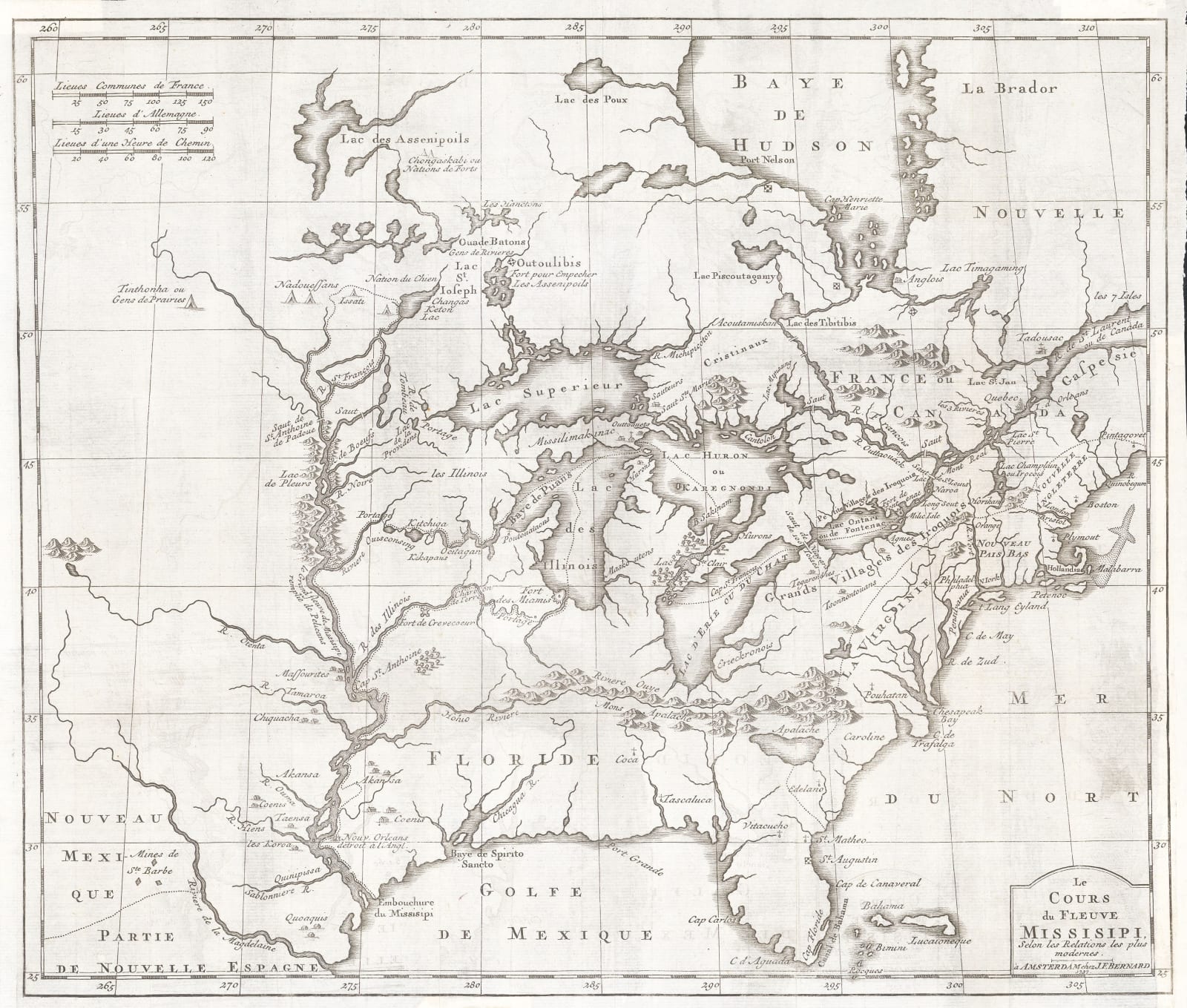 Jacques Benard, Le Cours du Fleuve Missisipi, 1730 c.