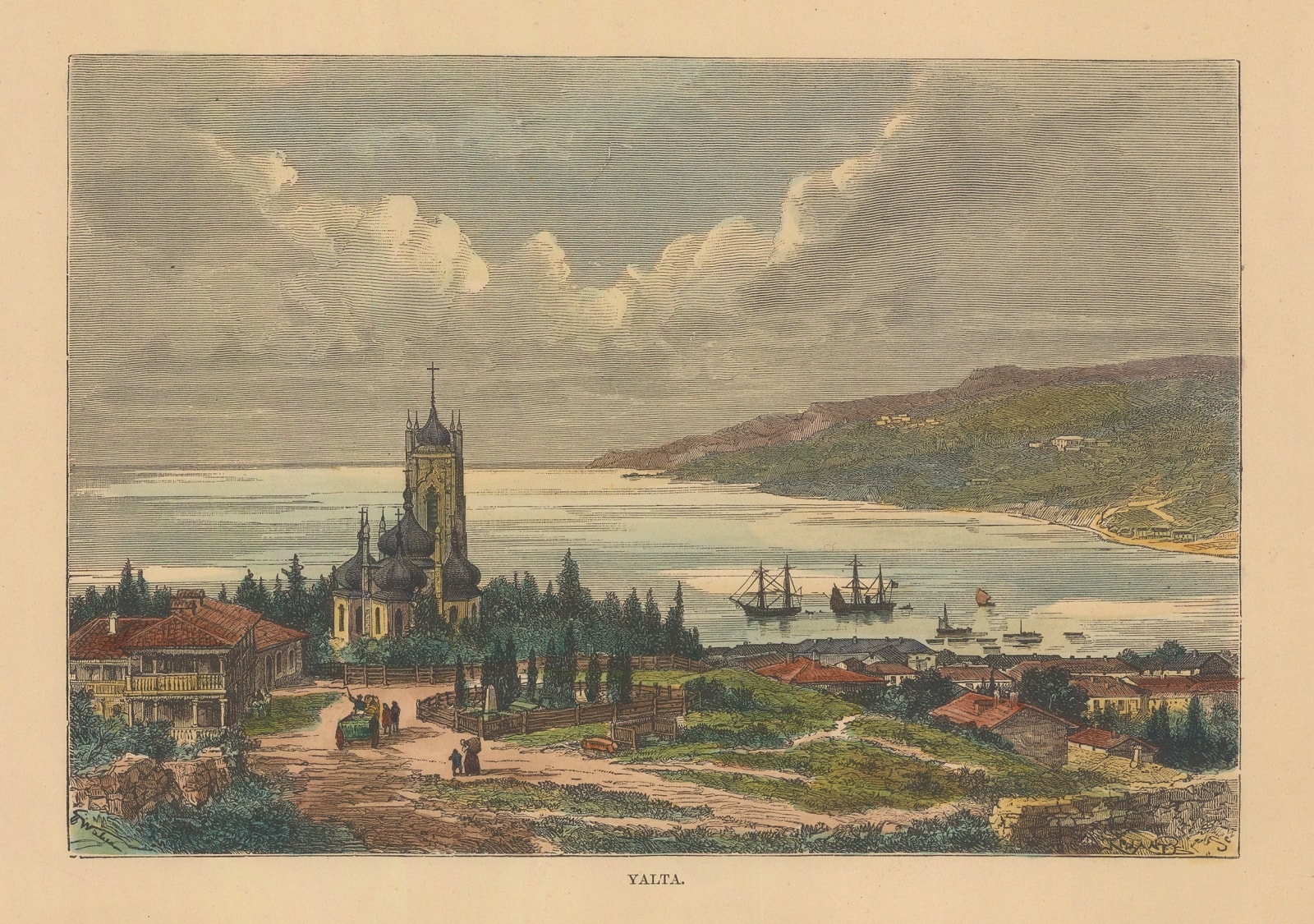 Jean Jacques Élisée Reclus, Ukraine - Port of Yalta, 1894