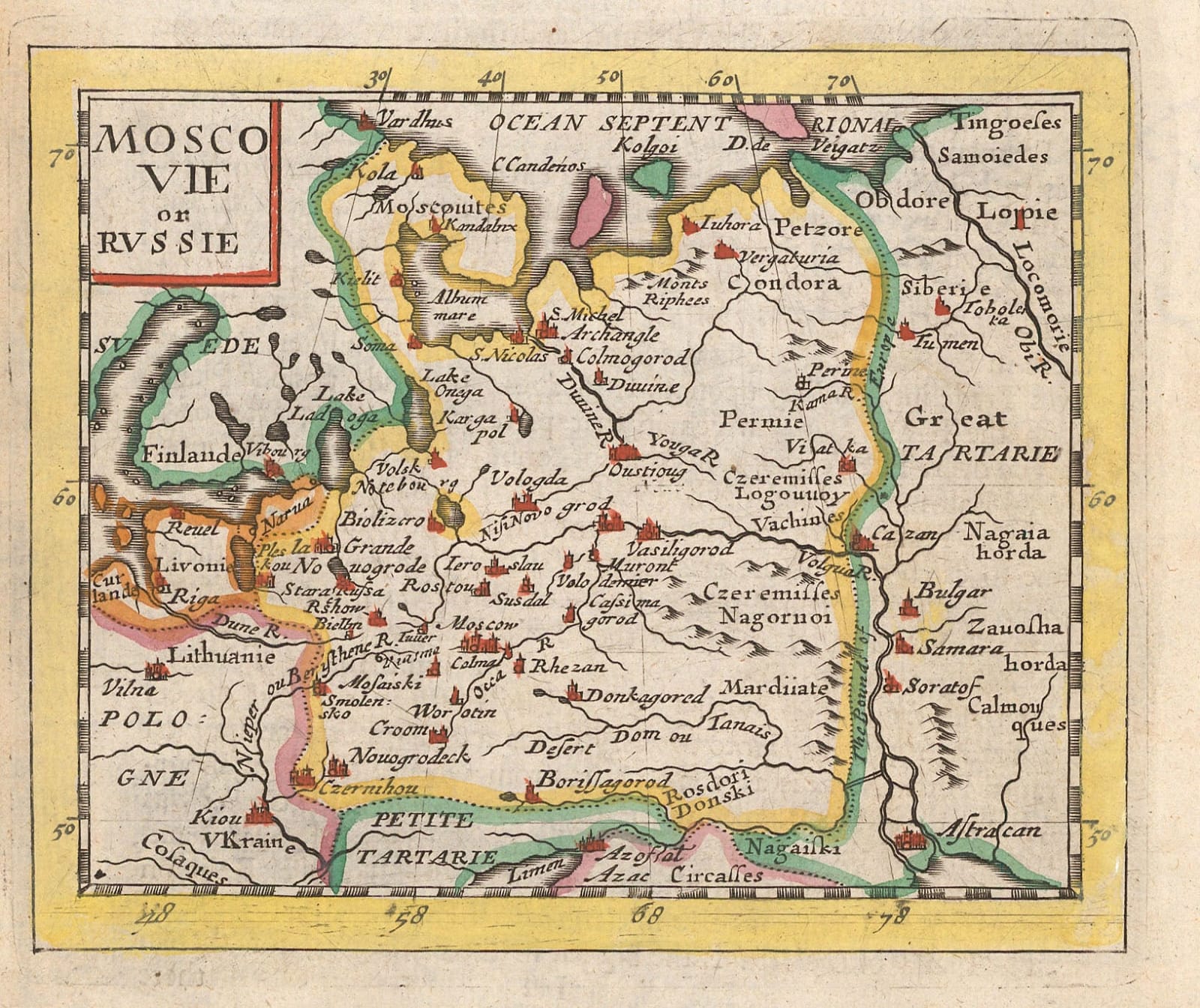 Robert Morden, Kingdom of Muscovy or European Russia, 1688