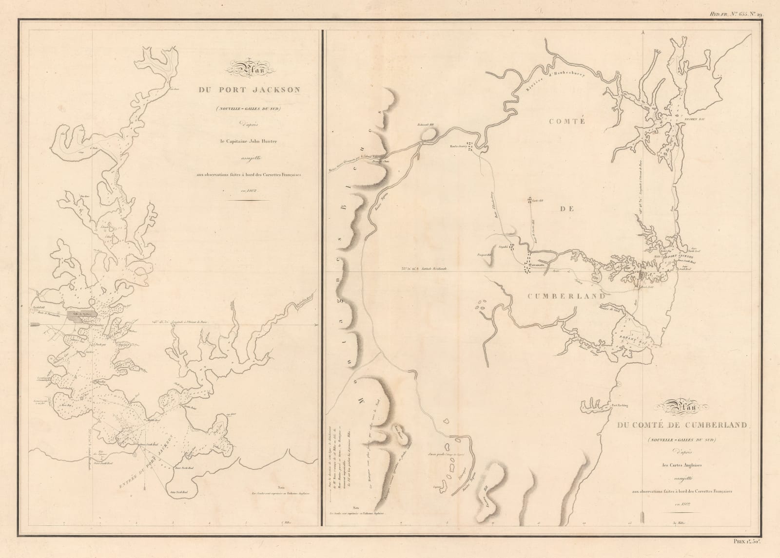 Louis-Claude de Freycinet, Port Jackson and Sydney Harbour, 1811
