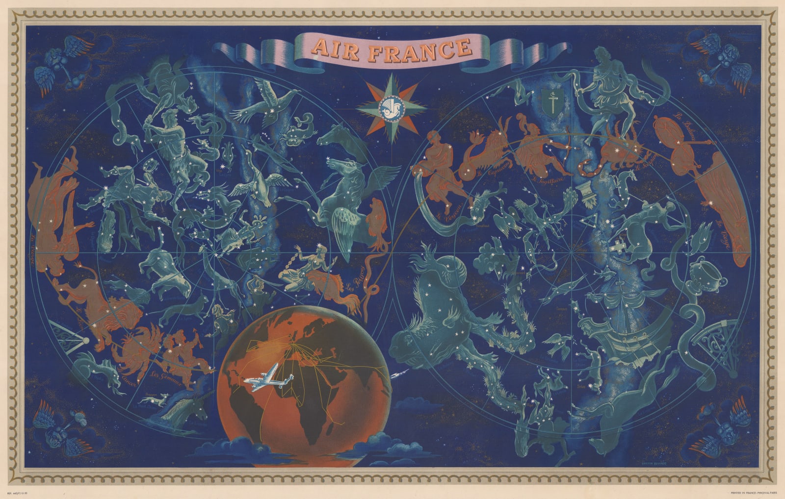 Air France, Air France Celestial Planisphere, 1950