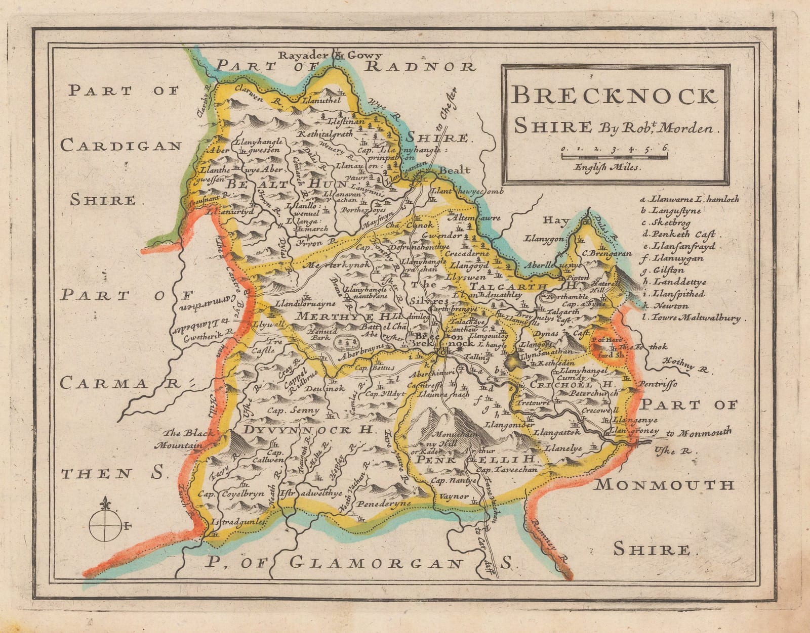 Robert Morden, Brecknockshire, 1708