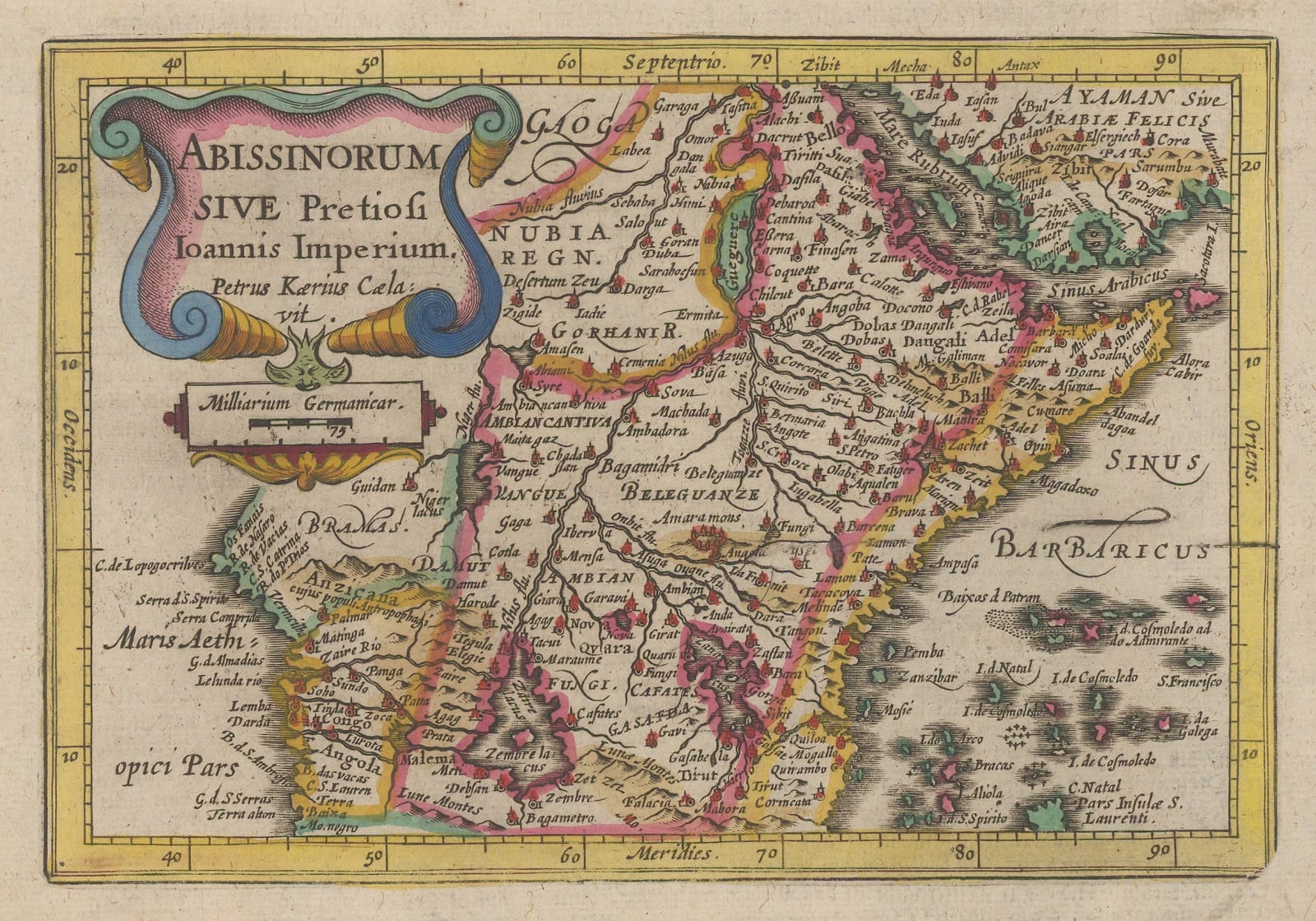 Mercator Hondius, The Empire of Prester John, 1651