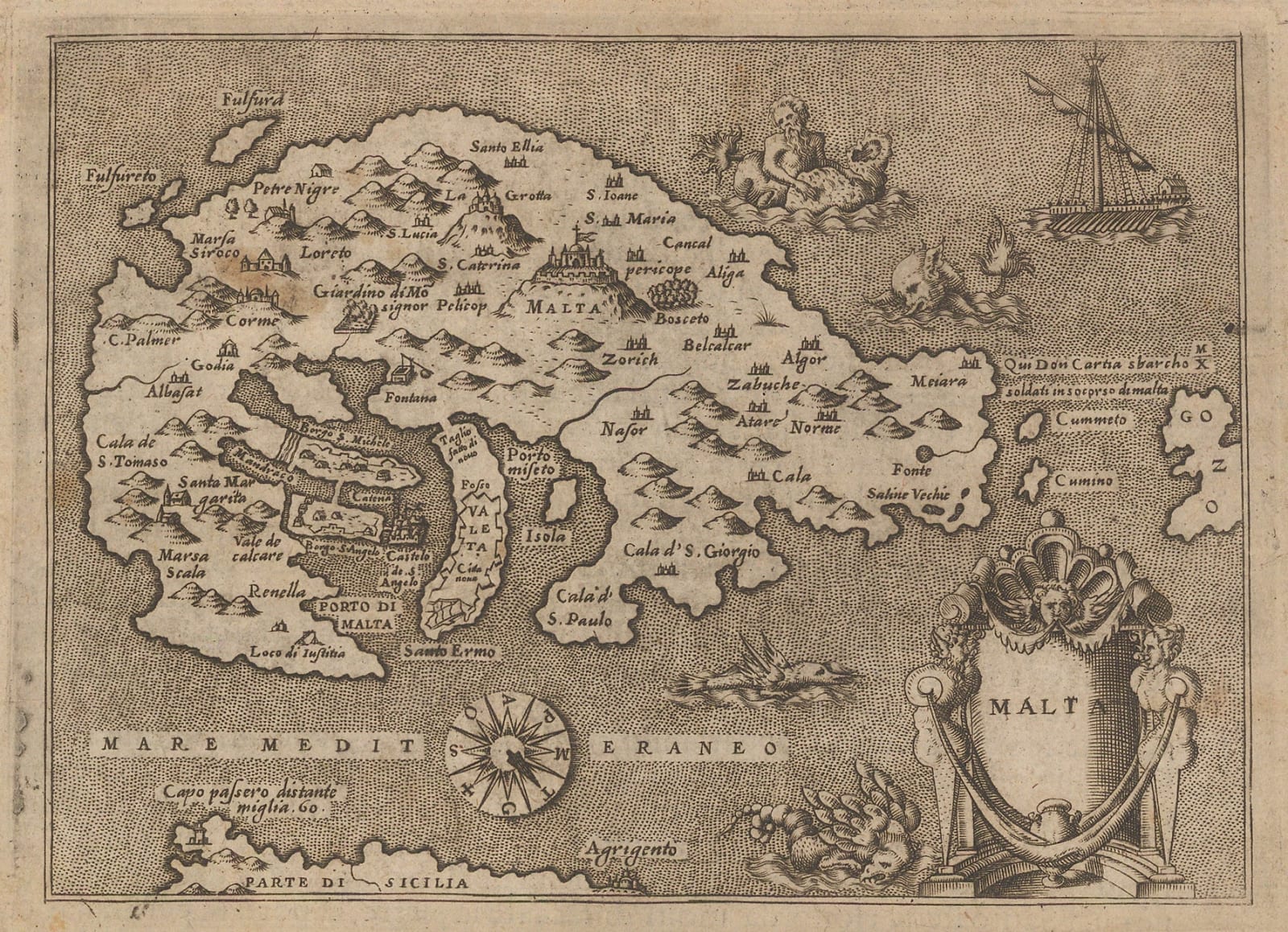 Tomaso Porcacchi, Malta, 1600 c.