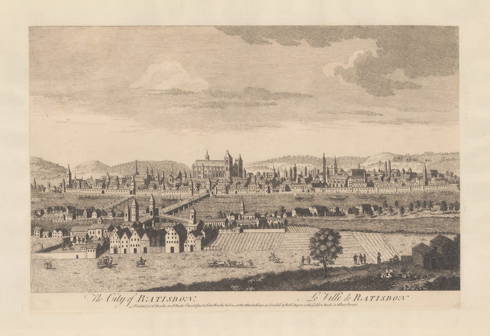 Robert Sayer, Germany - Ratisbon (Regensburg), 1774