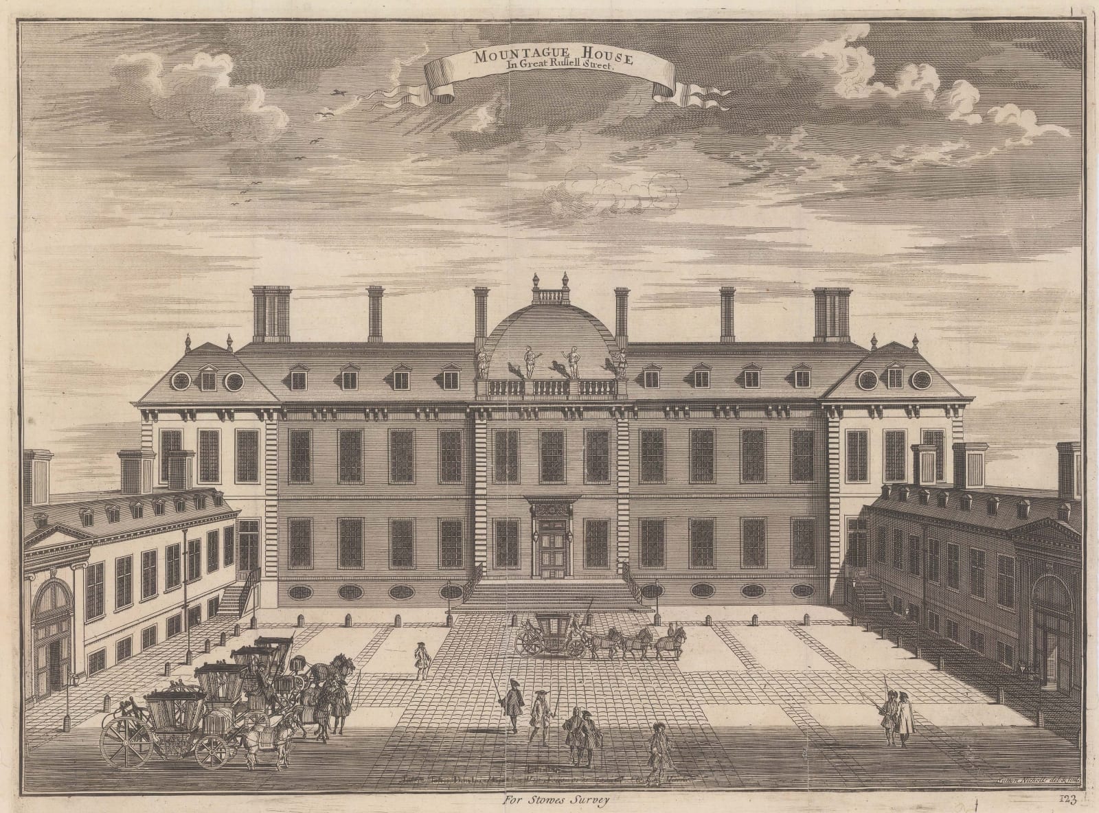 John Stow, London - British Museum (Montagu House), 1754