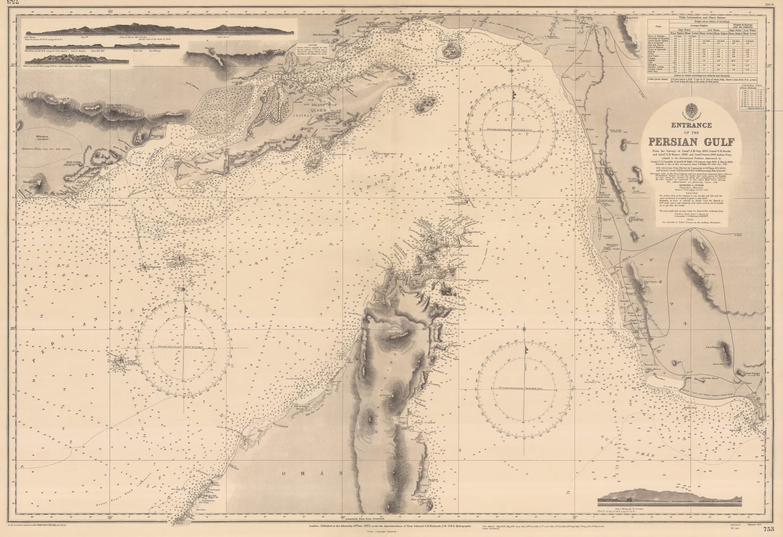 British Admiralty, Entrance of the Persian Gulf, 1951