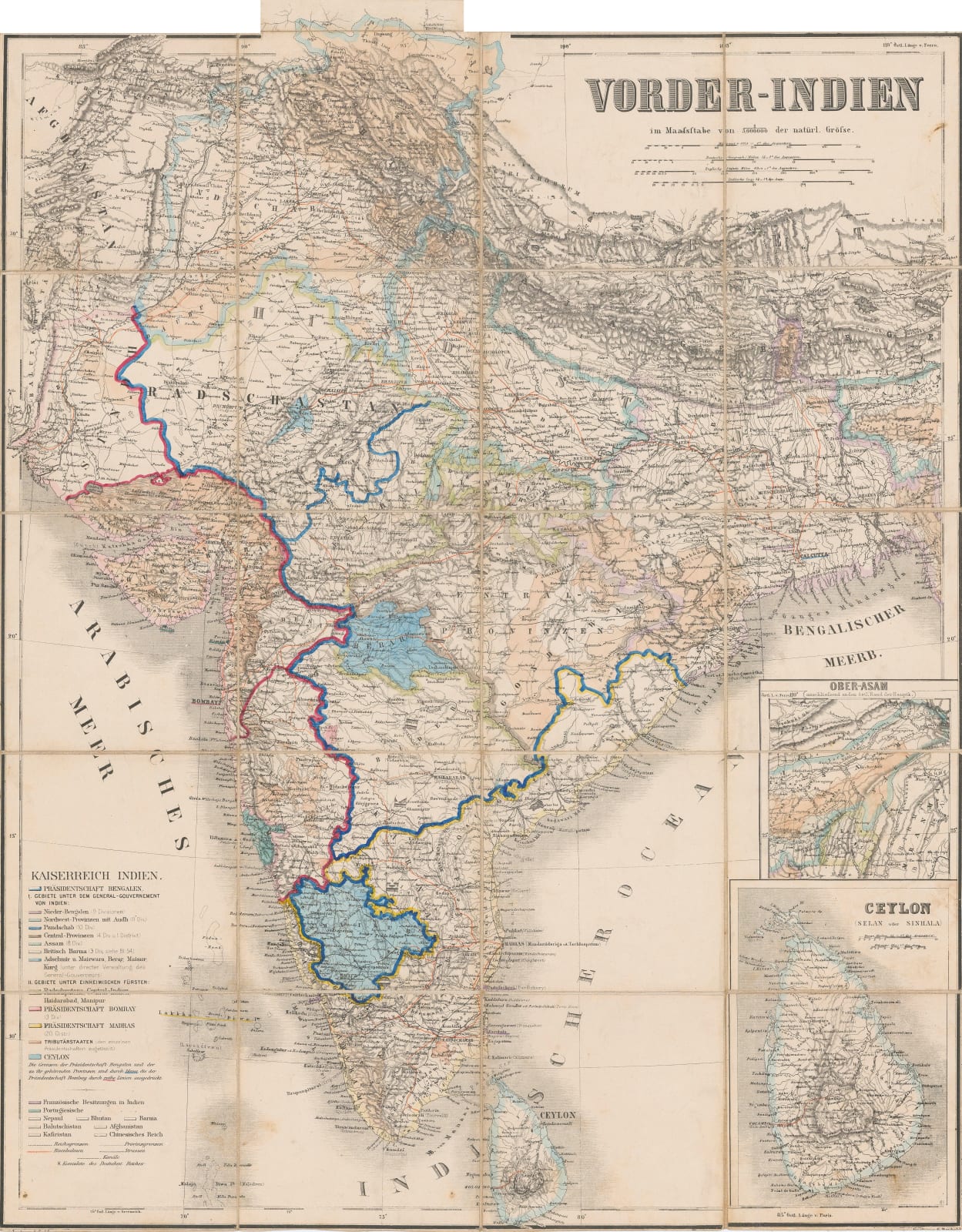 Heinrich C. Kiepert, India, 1867