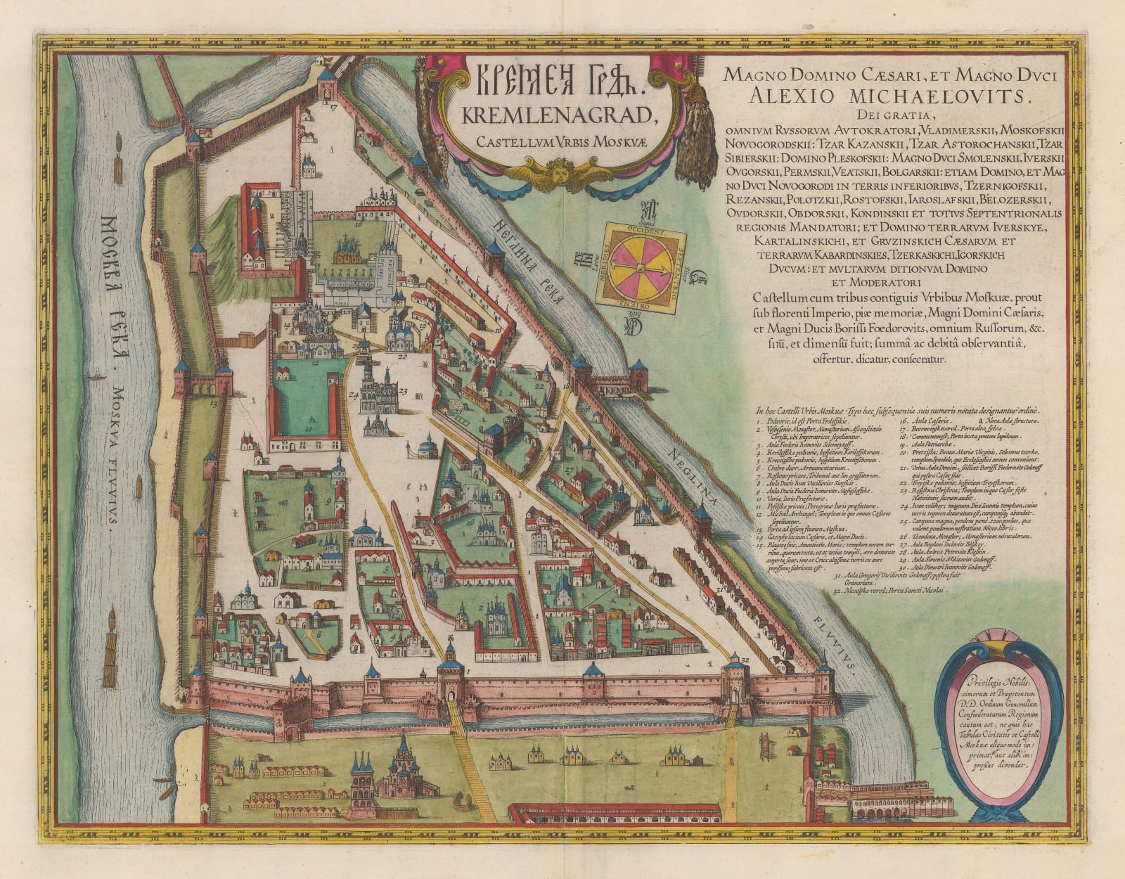 Willem & Jan Blaeu, The Kremlin, 1664