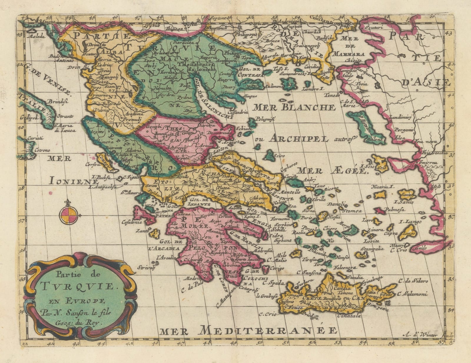 Nicolas Sanson, Partie de Turquie en Europe, 1700