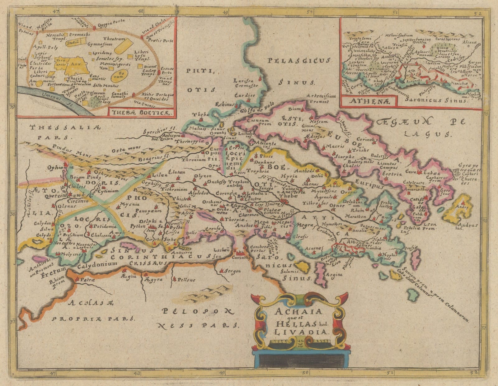 Philipp Cluver, Central Greece and Attica, 1672