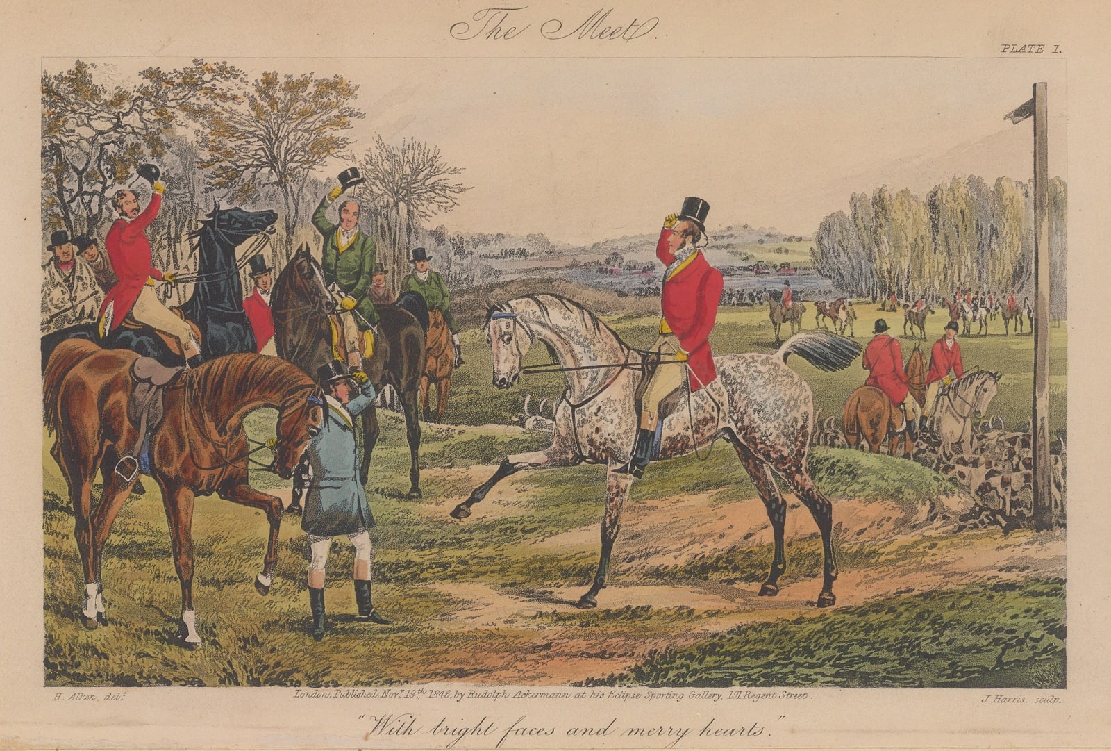 Henry Thomas Alken, Fox Hunting - Cartoon, 1846