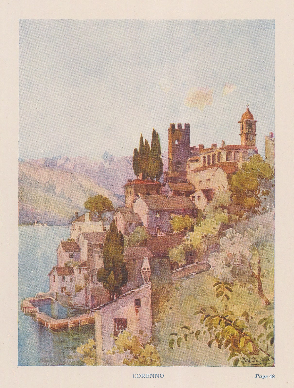 A. & C. Black Ltd., Italy - Lake Como, Corenno, 1915