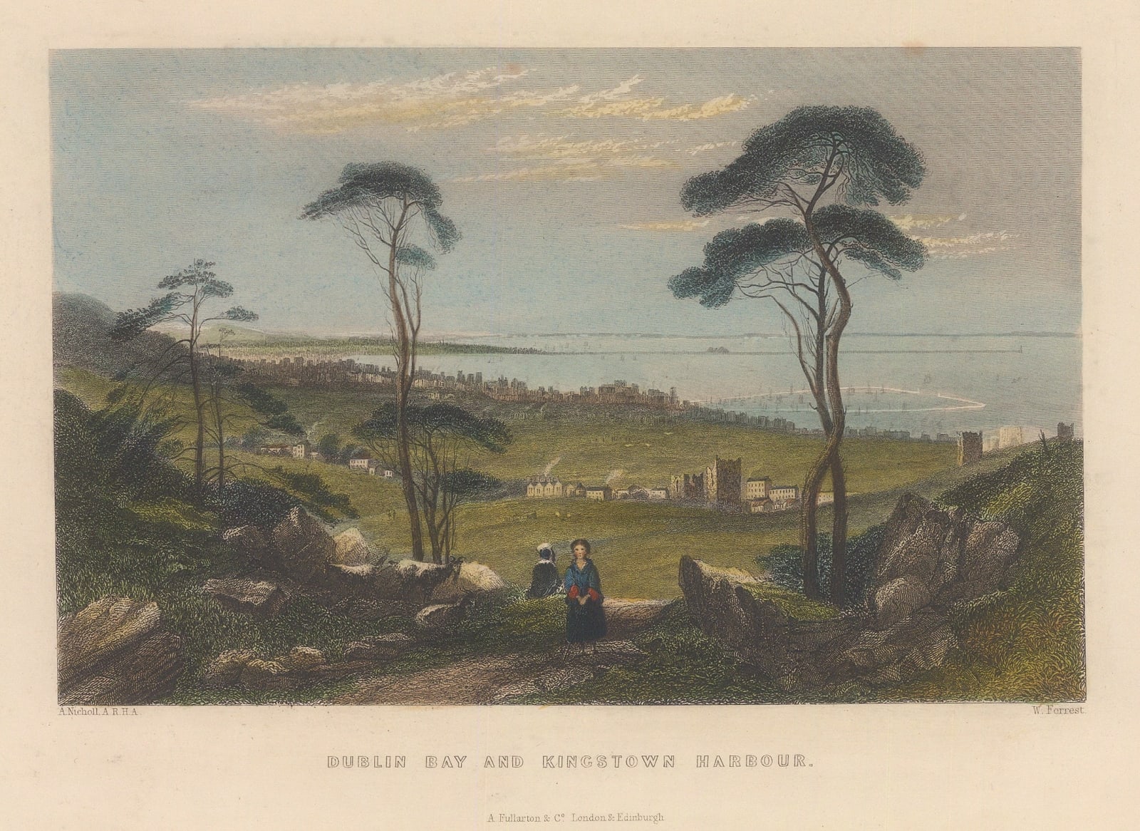 Archibald Fullarton, Ireland - Dublin, Kingston Harbour and Dublin Bay, 1840 c.