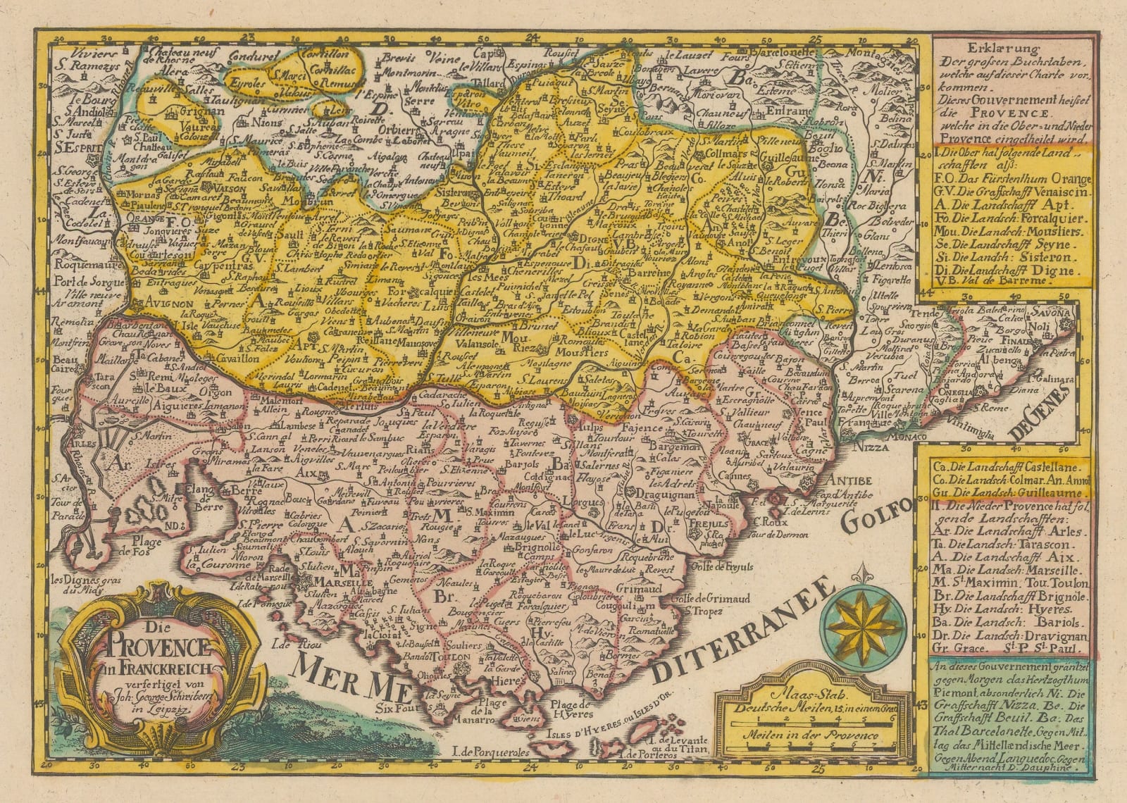 Johann Georg Schreiber, Provence, 1720 c.