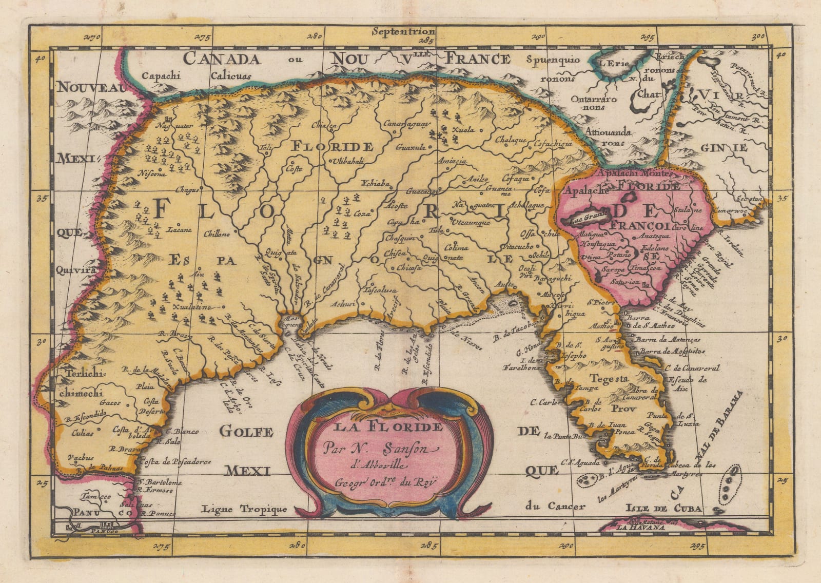 Nicolas & Guillaume Sanson, Spanish Florida, 1700