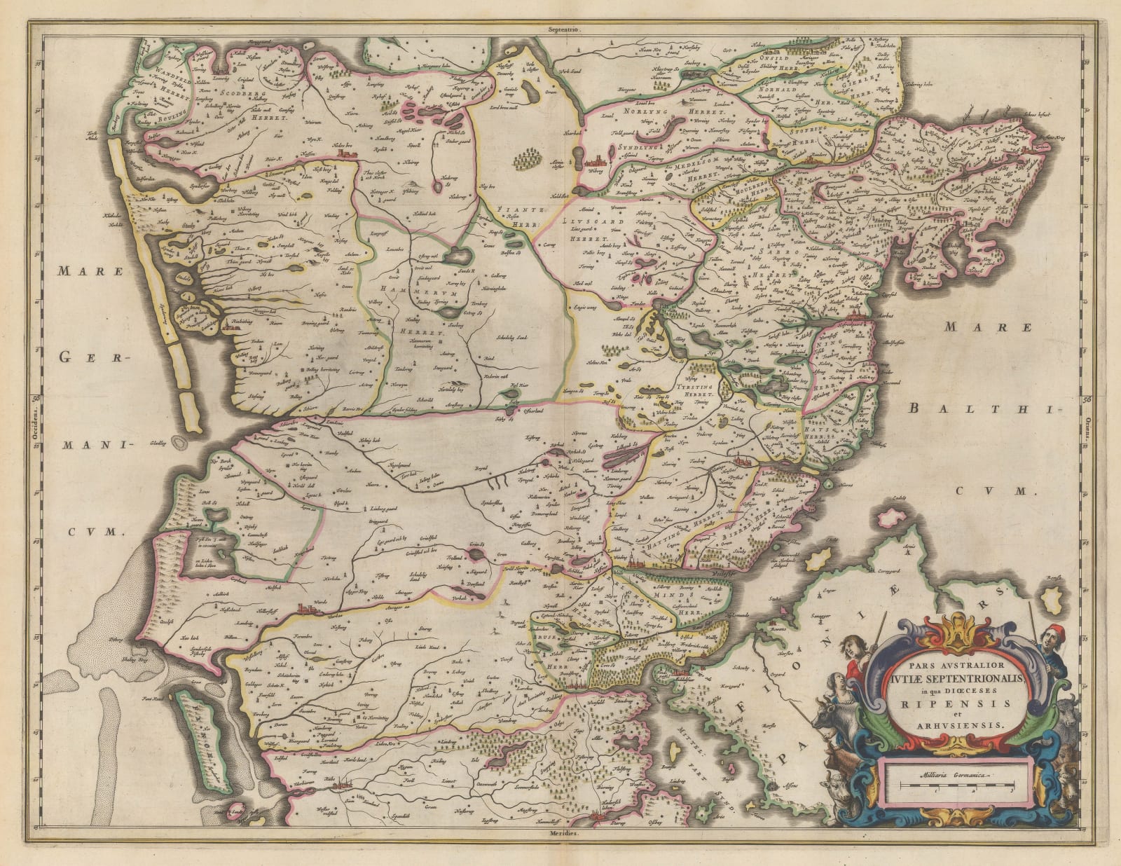 Willem & Jan Blaeu, Central Jutland, 1652