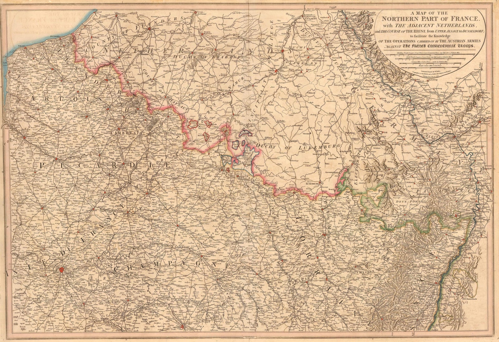 William Faden, Northern France and Southern Belgium, 1795