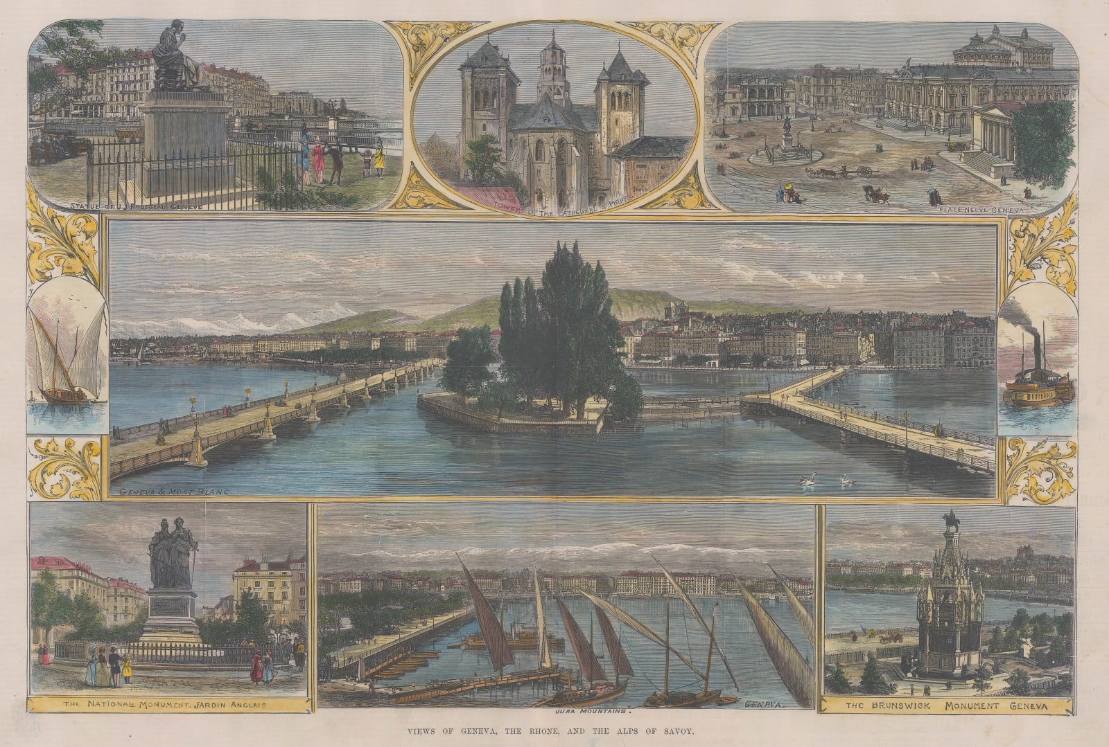 Illustrated London News (ILN), Switzerland - Geneva, Alps, 1887