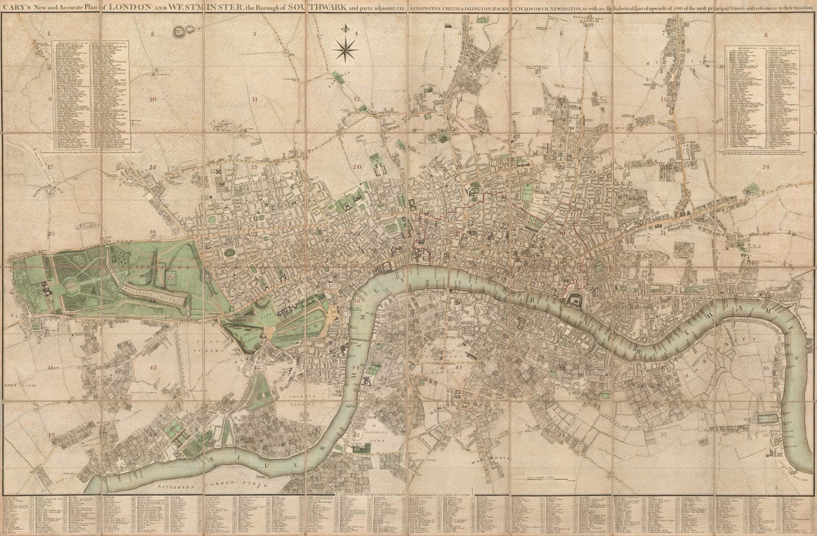 John Cary, Cary's New and Accurate Plan of London, 1787